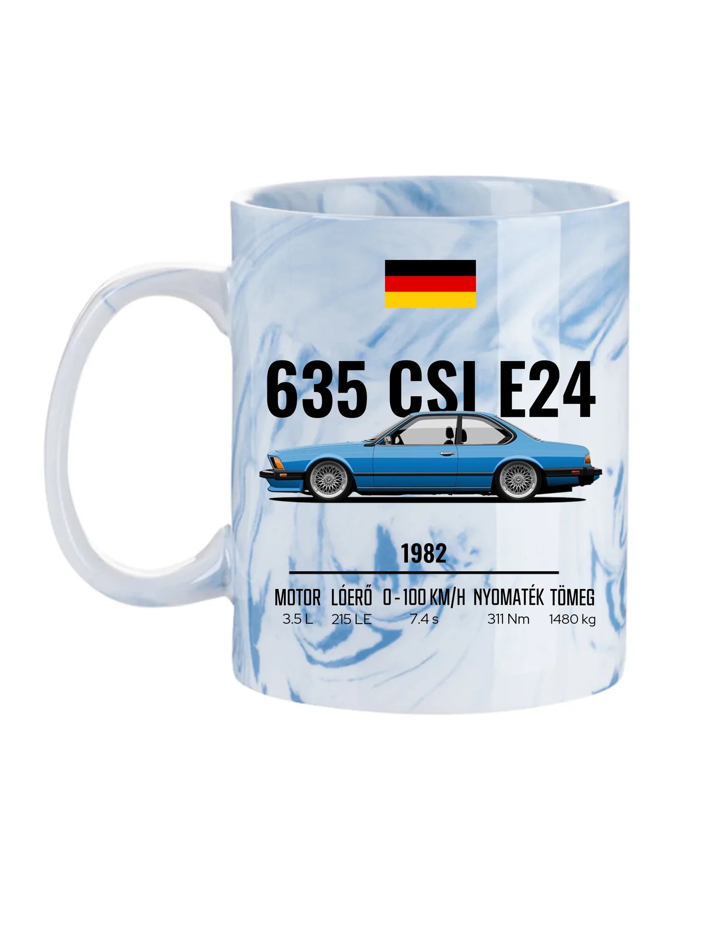 Autó illusztráció - 635 CSI E24 61. - Egyedi személyre szabható bögre