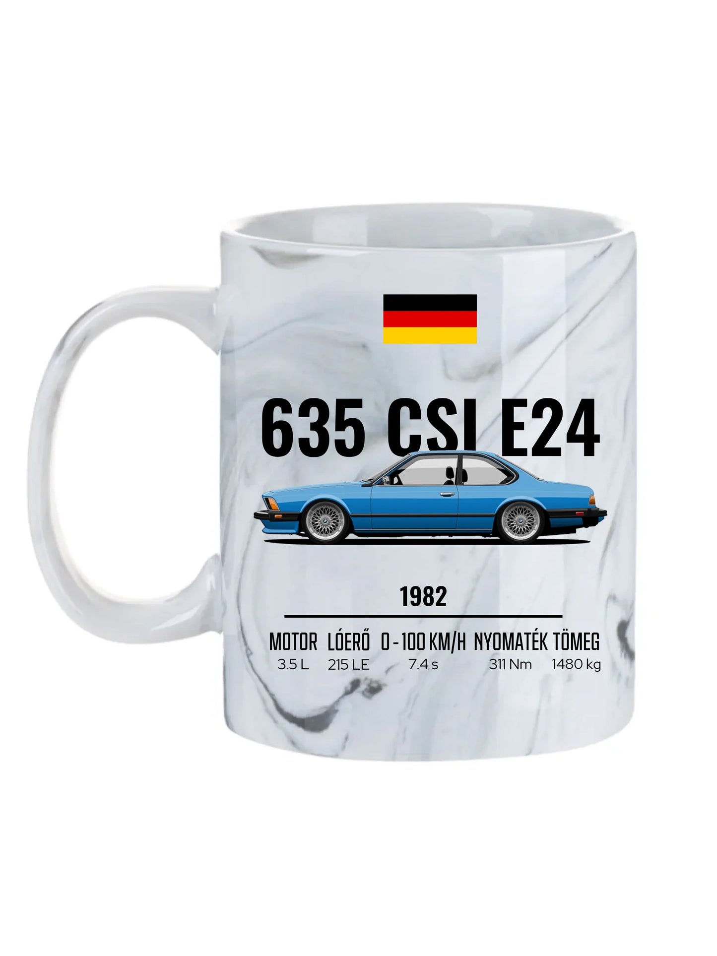 Autó illusztráció - 635 CSI E24 61. - Egyedi személyre szabható bögre