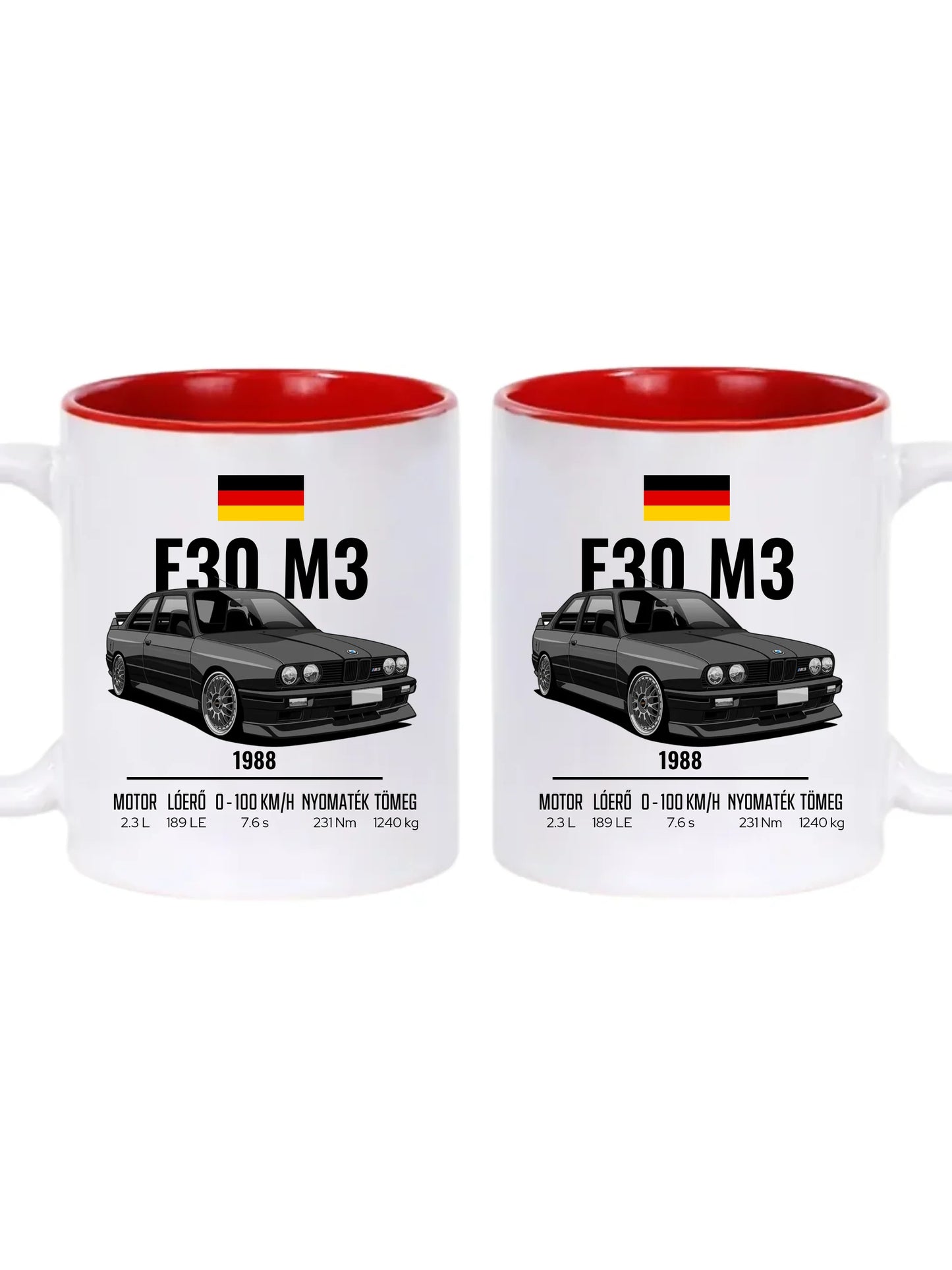 Autó illusztráció - E30 M3 63. - Egyedi személyre szabható bögre