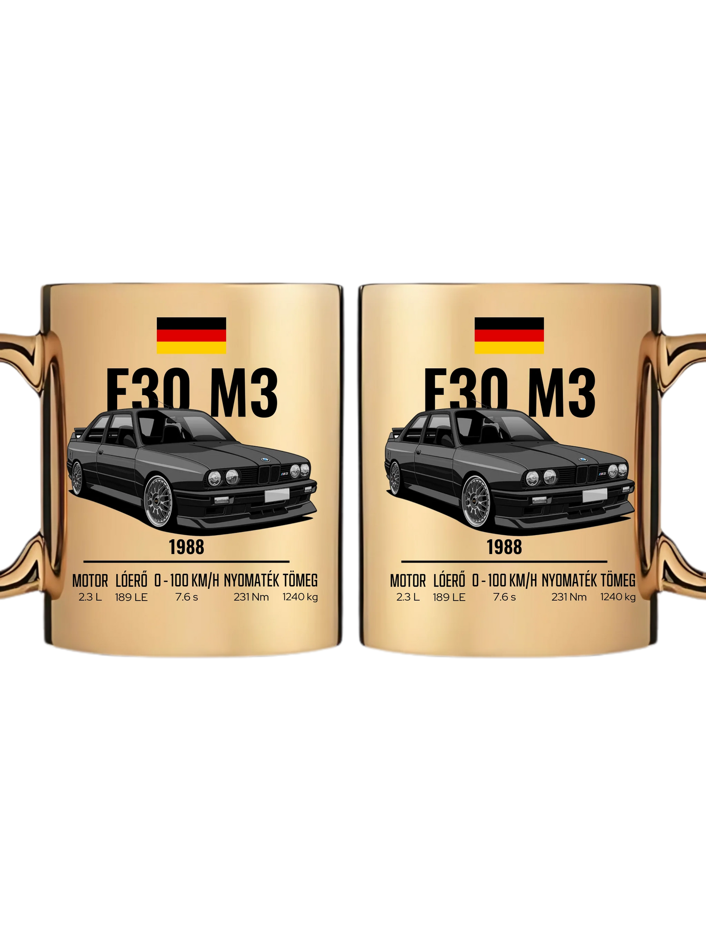 Autó illusztráció - E30 M3 63. - Egyedi személyre szabható bögre