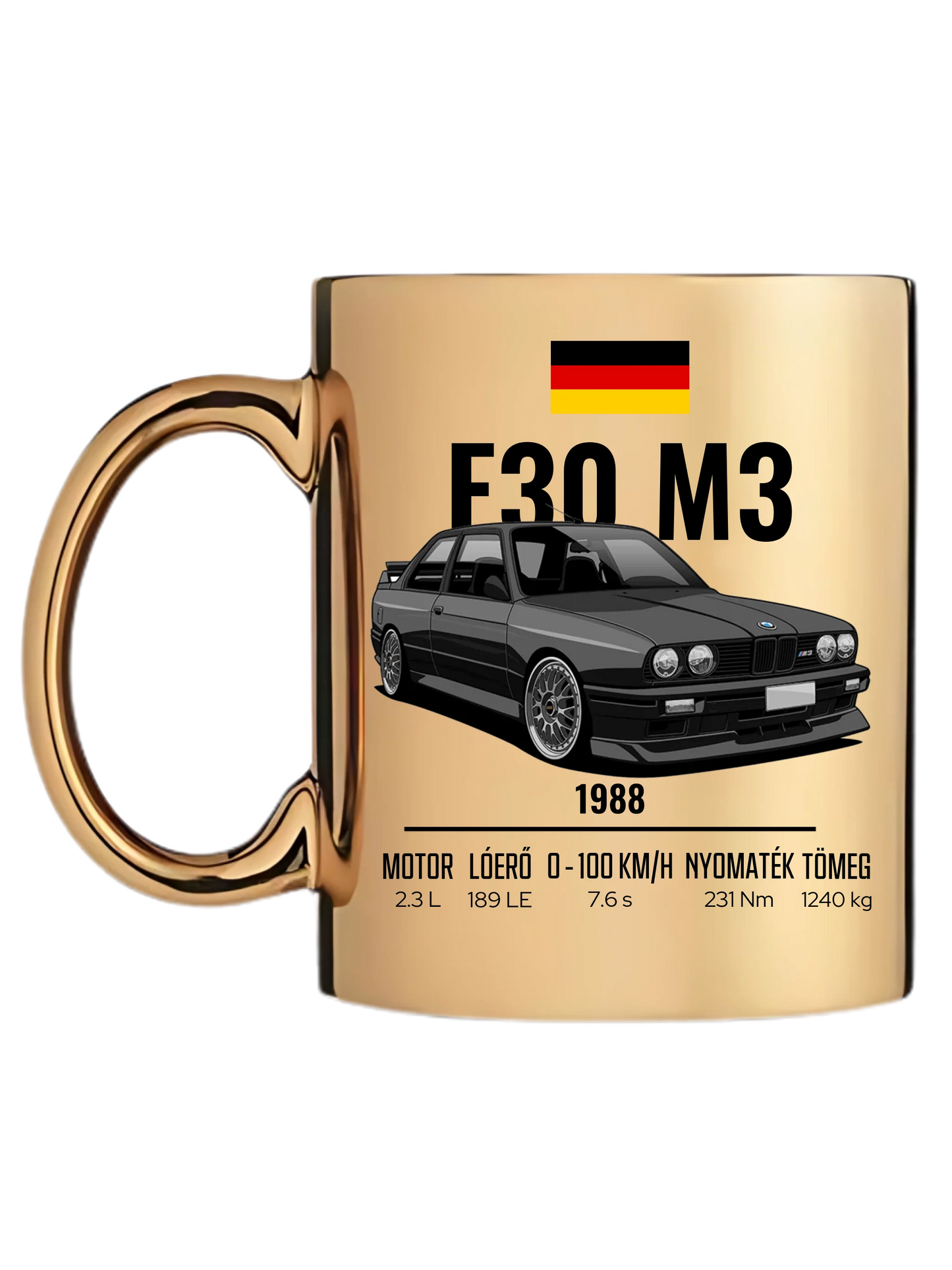 Autó illusztráció - E30 M3 63. - Egyedi személyre szabható bögre