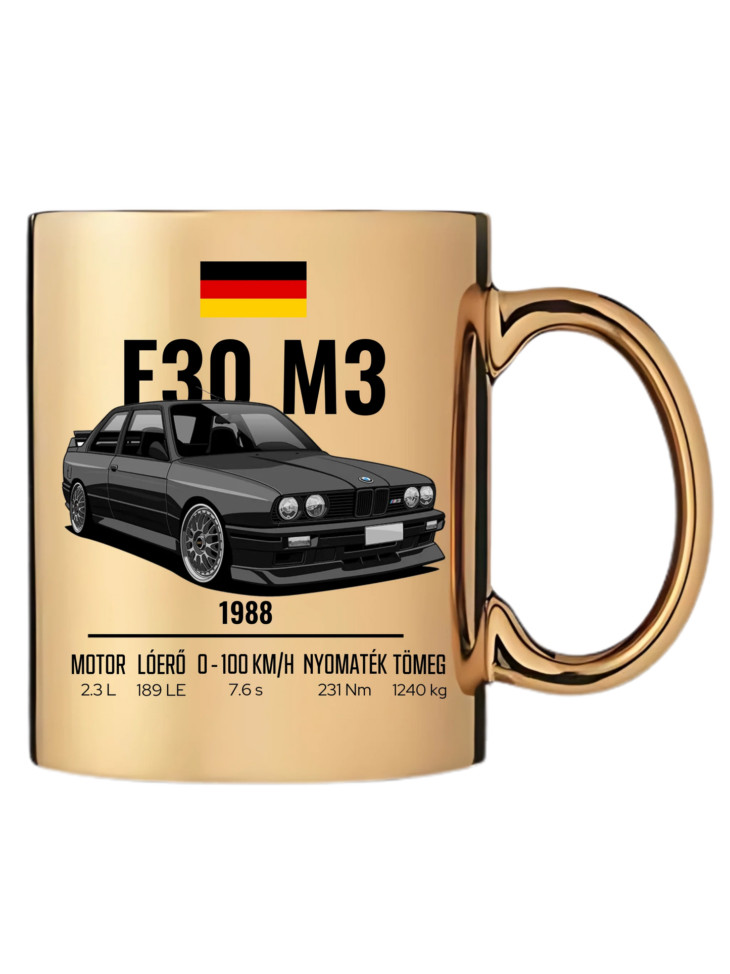 Autó illusztráció - E30 M3 63. - Egyedi személyre szabható bögre