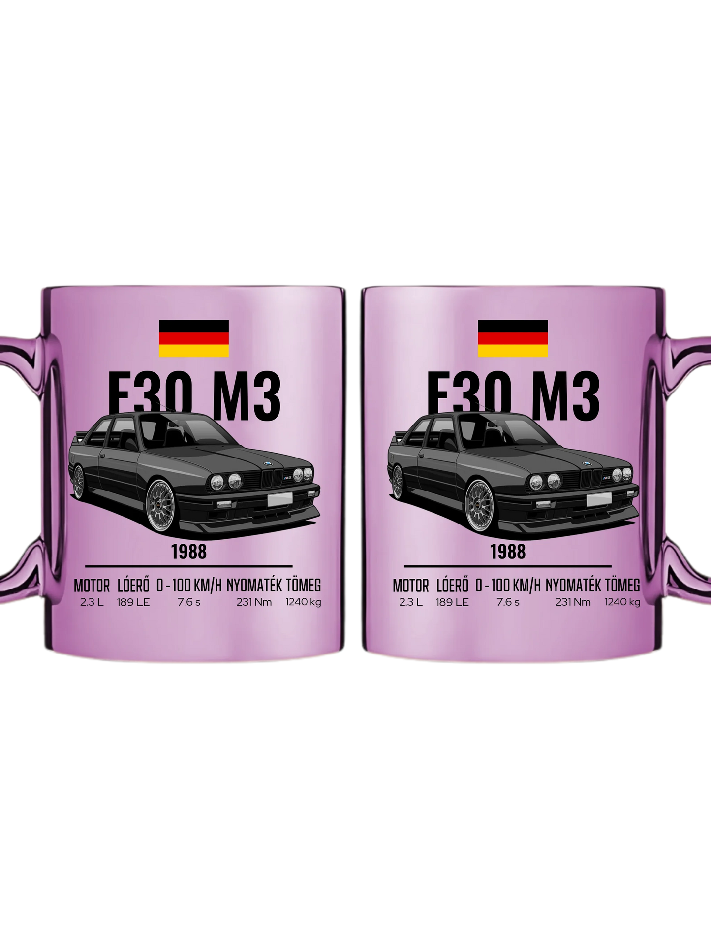 Autó illusztráció - E30 M3 63. - Egyedi személyre szabható bögre