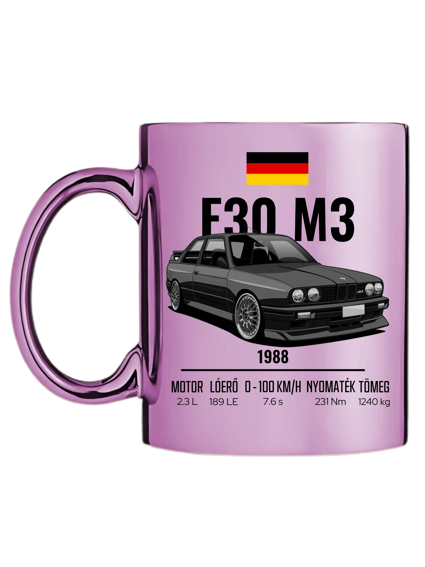 Autó illusztráció - E30 M3 63. - Egyedi személyre szabható bögre