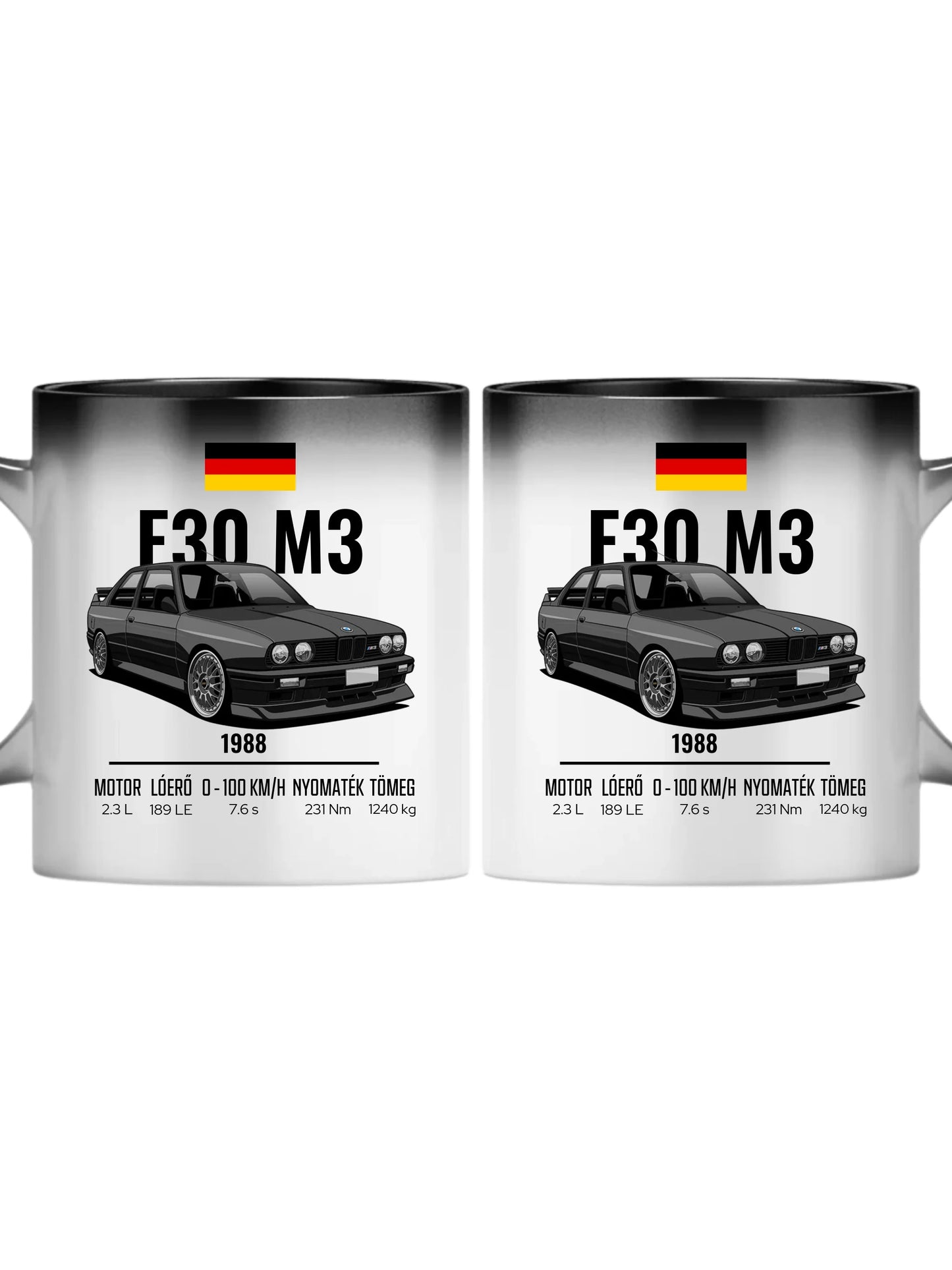 Autó illusztráció - E30 M3 63. - Egyedi személyre szabható bögre