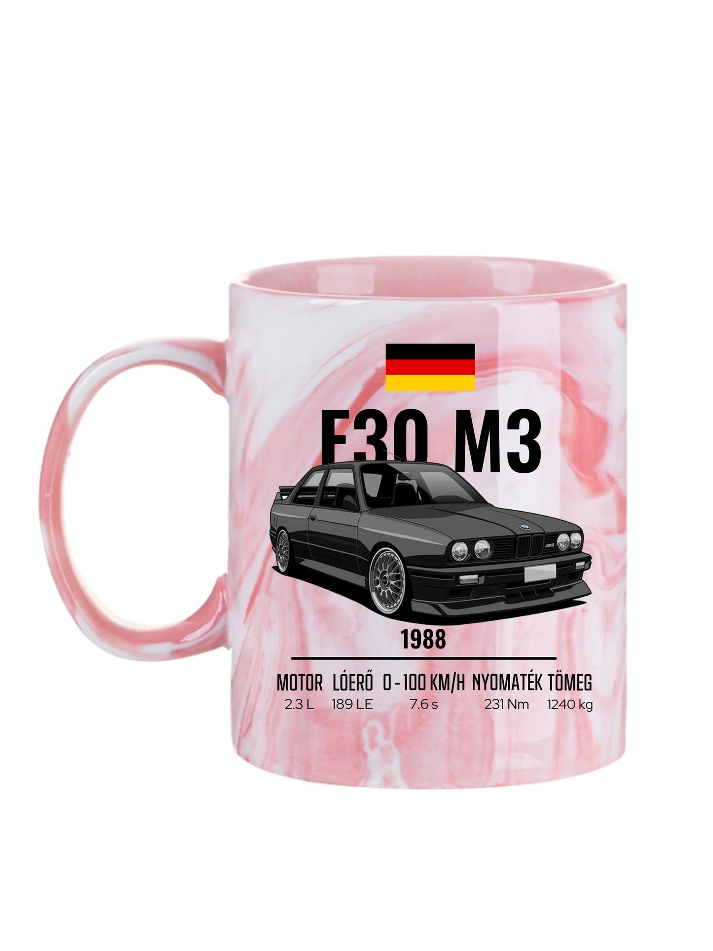 Autó illusztráció - E30 M3 63. - Egyedi személyre szabható bögre
