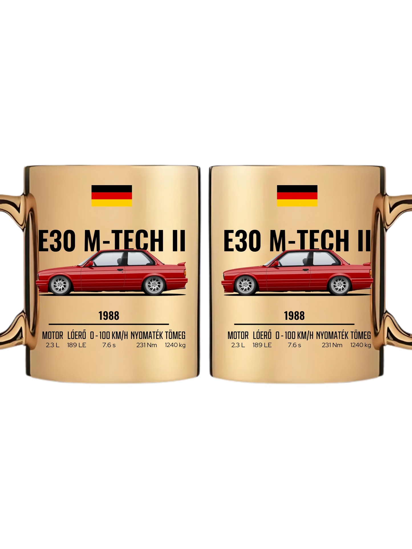 Autó illusztráció - E30 M-Tech II 64. - Egyedi személyre szabható bögre