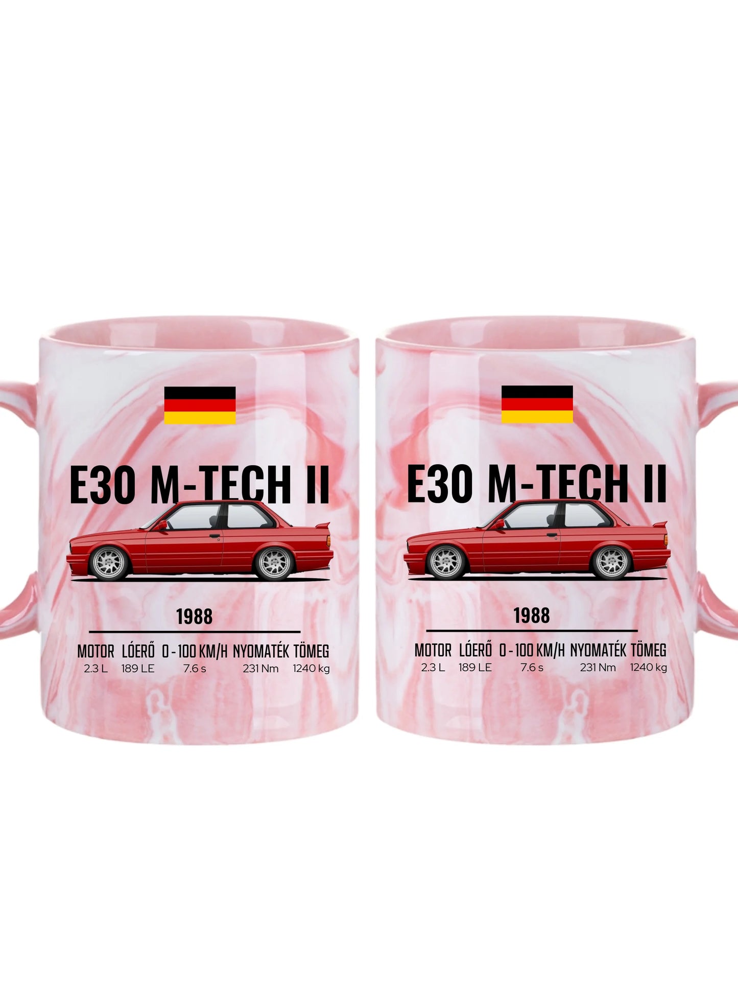 Autó illusztráció - E30 M-Tech II 64. - Egyedi személyre szabható bögre