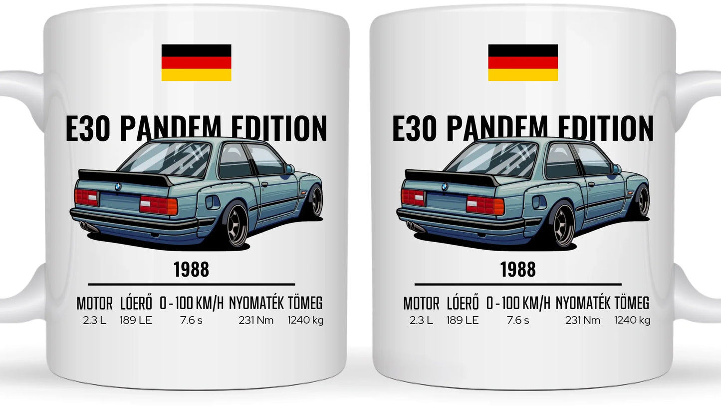 Autó illusztráció - E30 Pandem Edition 65. - Egyedi személyre szabható bögre