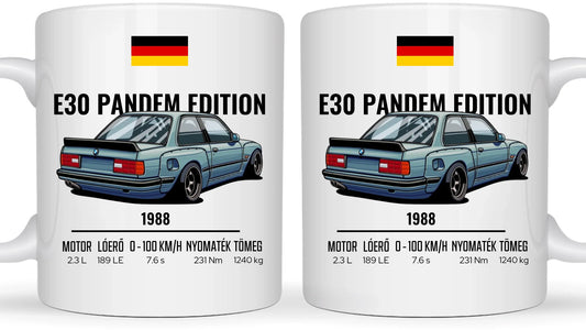 Autó illusztráció - E30 Pandem Edition 65. - Egyedi személyre szabható bögre