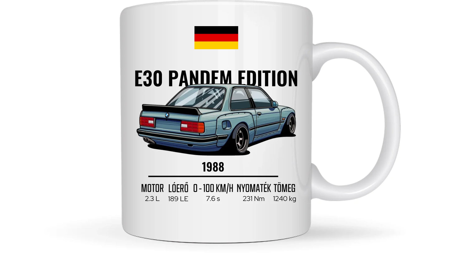 Autó illusztráció - E30 Pandem Edition 65. - Egyedi személyre szabható bögre