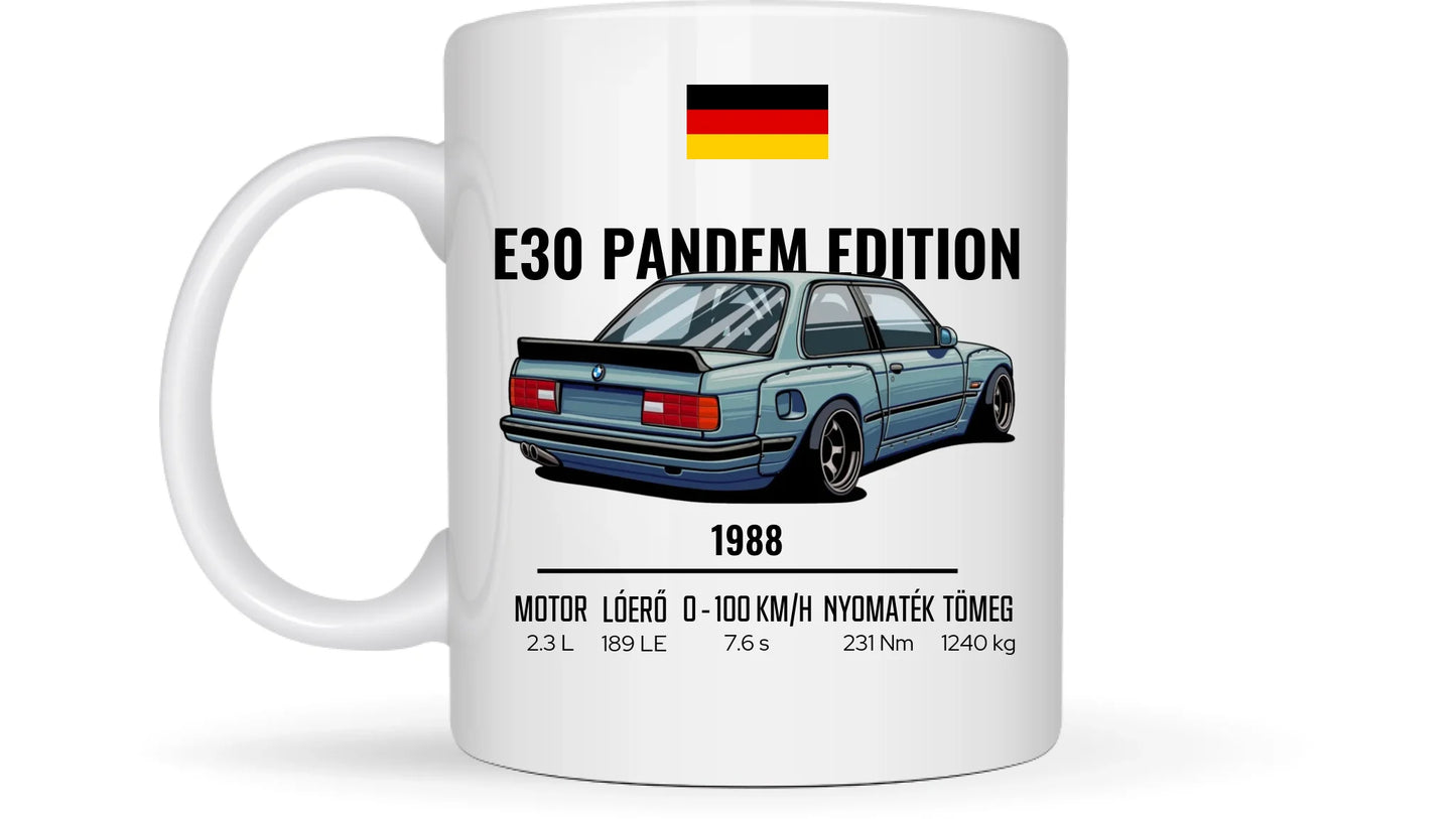 Autó illusztráció - E30 Pandem Edition 65. - Egyedi személyre szabható bögre