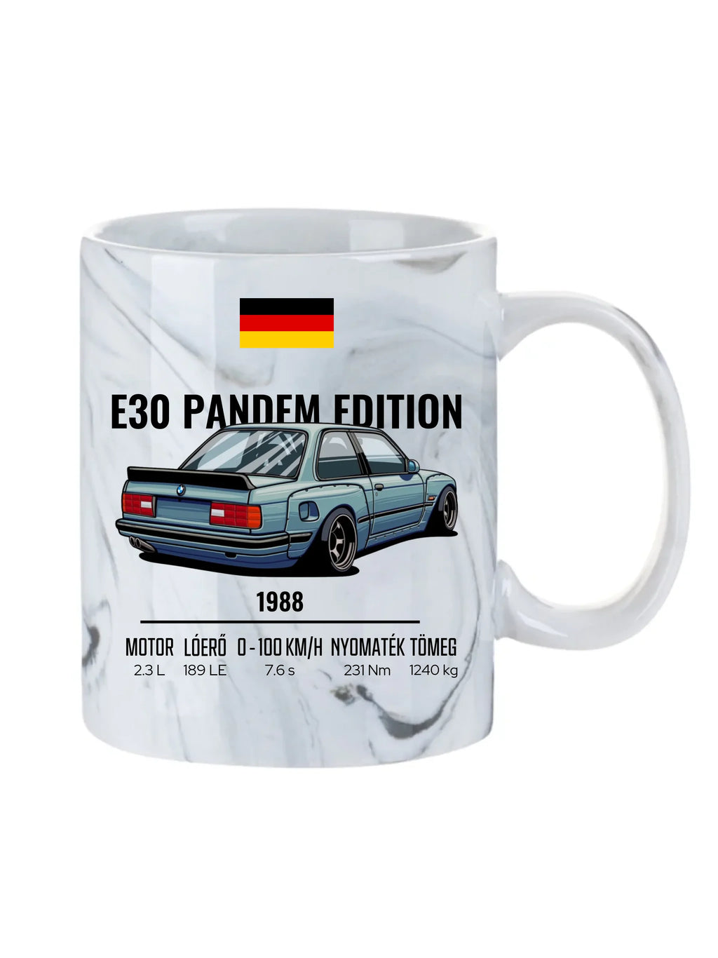 Autó illusztráció - E30 Pandem Edition 65. - Egyedi személyre szabható bögre