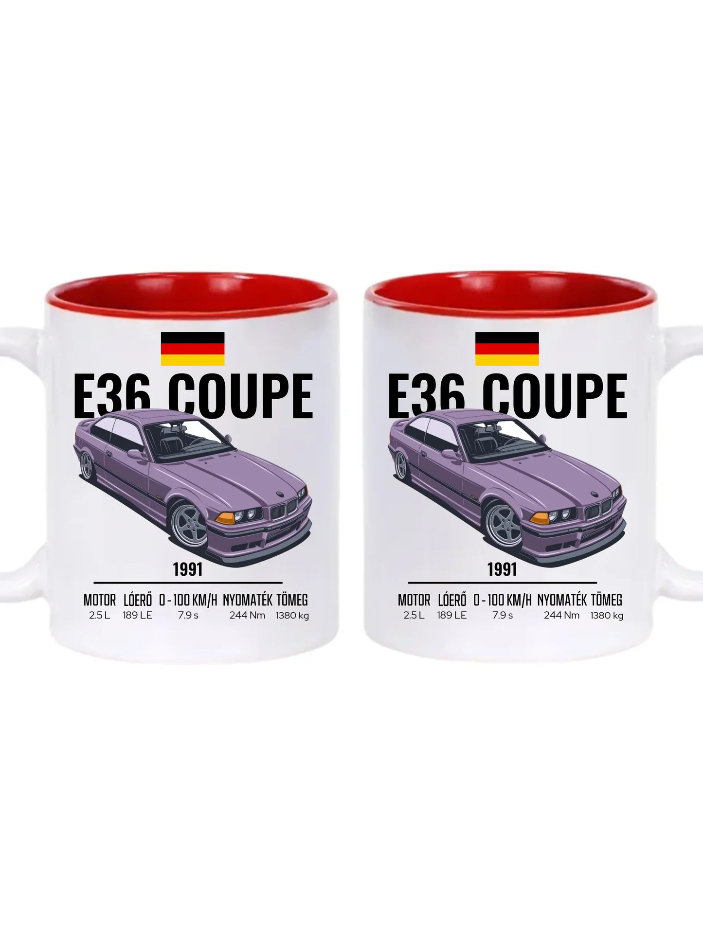 Autó illusztráció - E36 Coupe 66. - Egyedi személyre szabható bögre