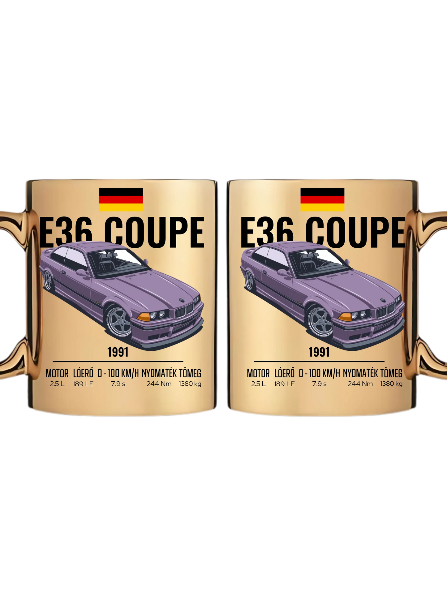 Autó illusztráció - E36 Coupe 66. - Egyedi személyre szabható bögre