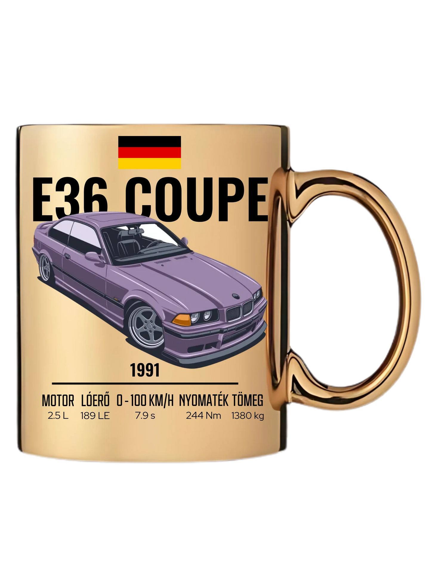 Autó illusztráció - E36 Coupe 66. - Egyedi személyre szabható bögre