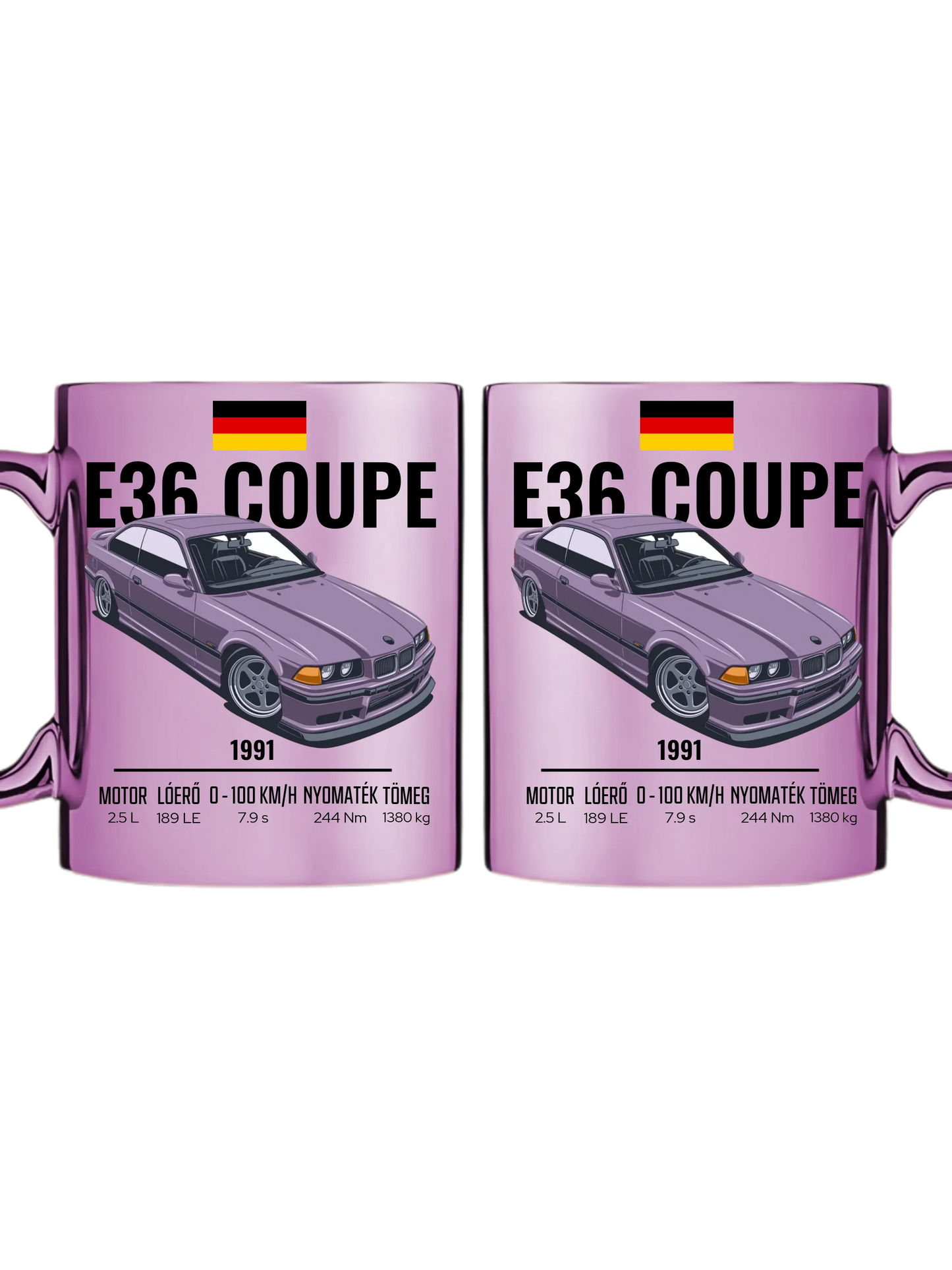 Autó illusztráció - E36 Coupe 66. - Egyedi személyre szabható bögre