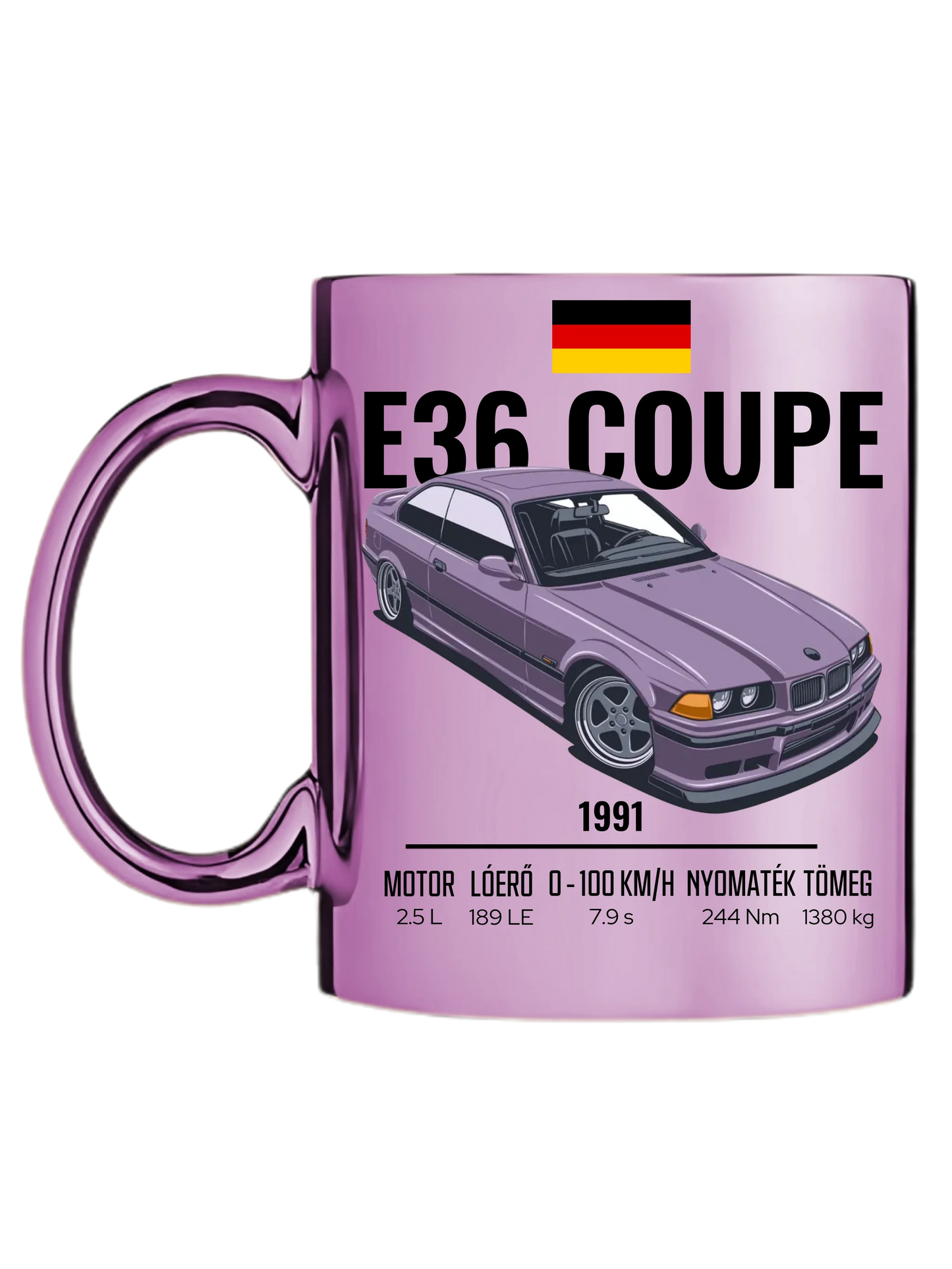 Autó illusztráció - E36 Coupe 66. - Egyedi személyre szabható bögre