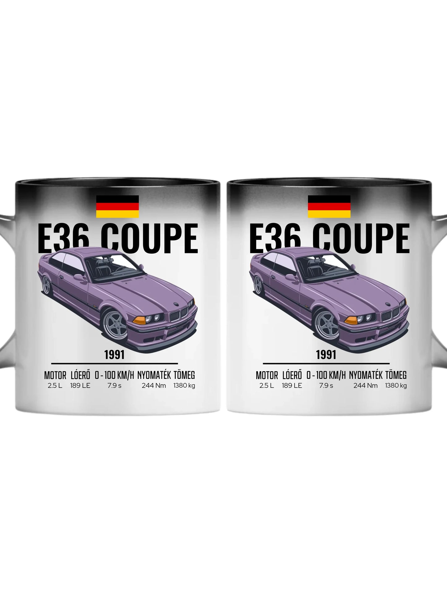 Autó illusztráció - E36 Coupe 66. - Egyedi személyre szabható bögre