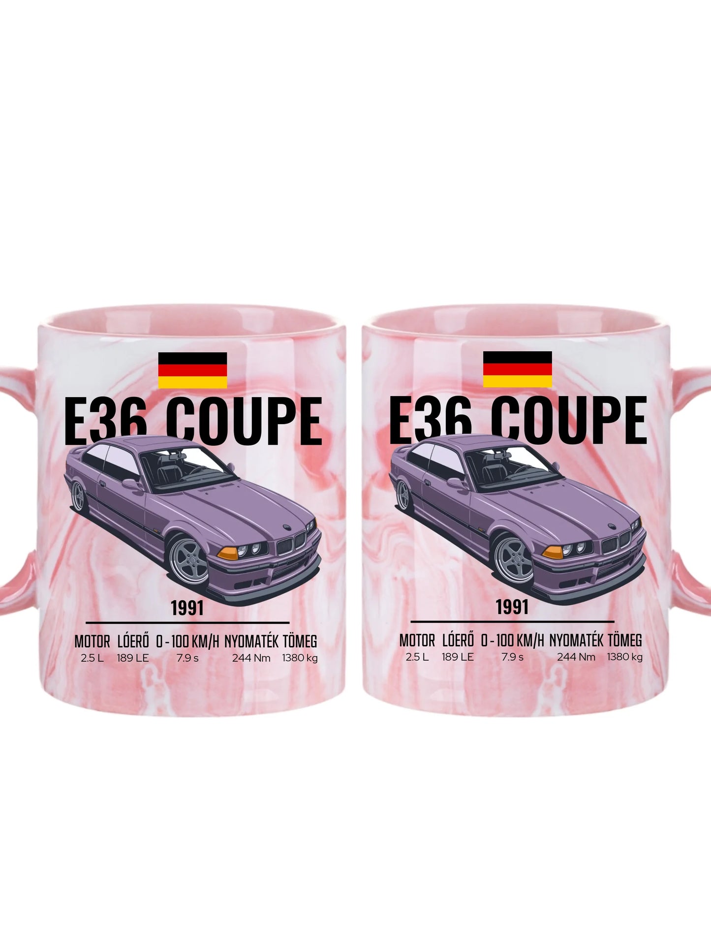 Autó illusztráció - E36 Coupe 66. - Egyedi személyre szabható bögre