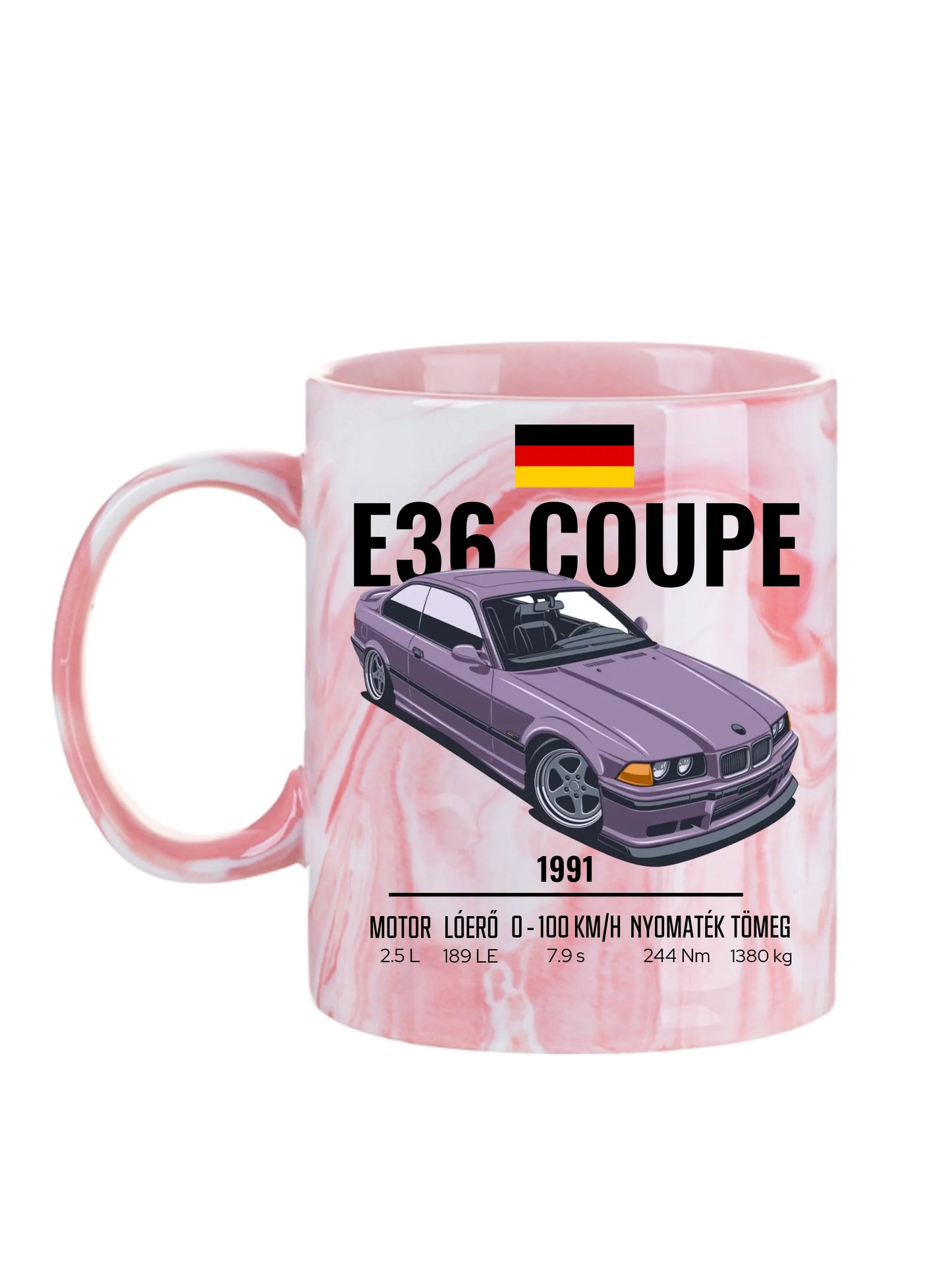 Autó illusztráció - E36 Coupe 66. - Egyedi személyre szabható bögre