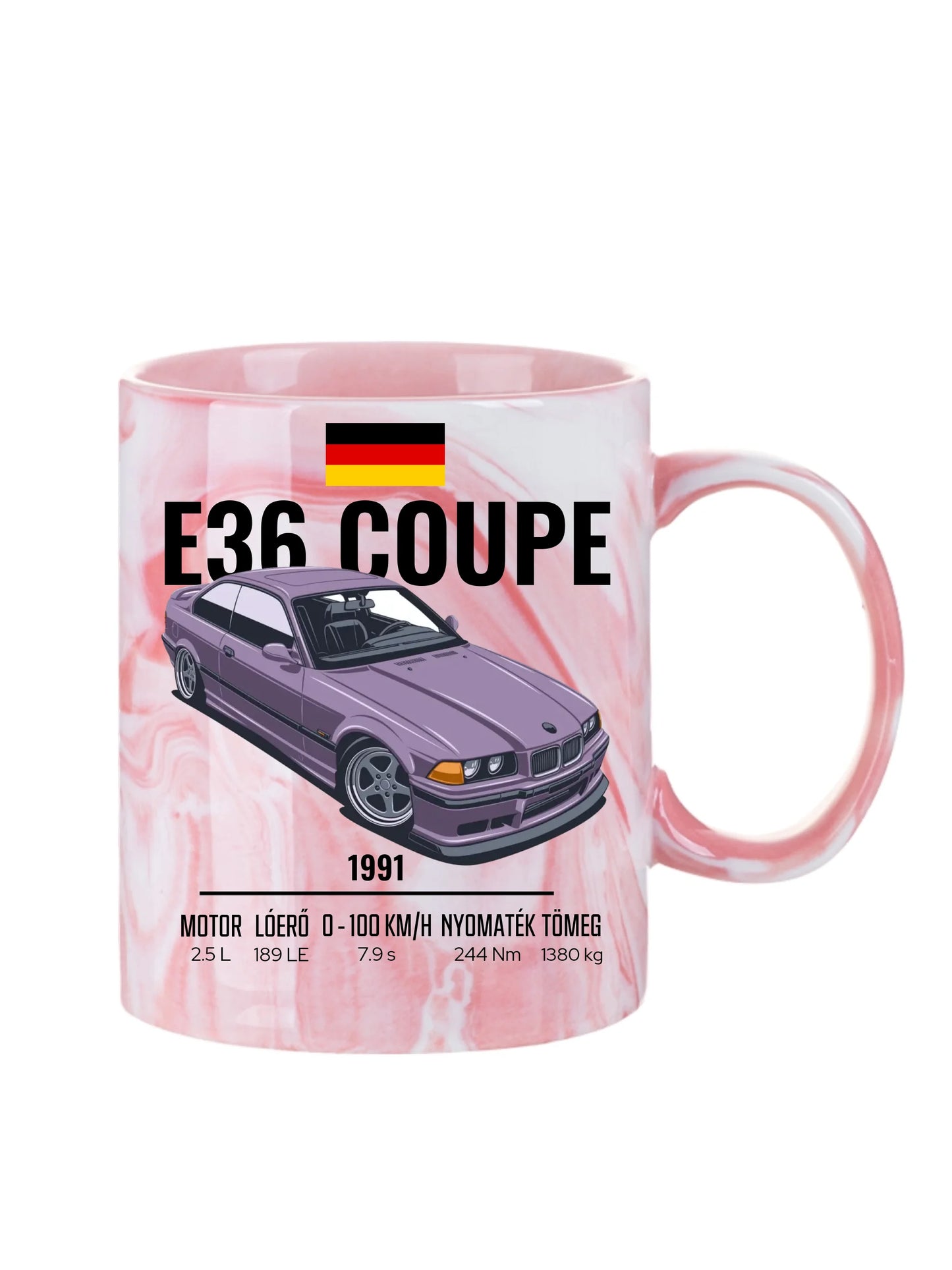 Autó illusztráció - E36 Coupe 66. - Egyedi személyre szabható bögre