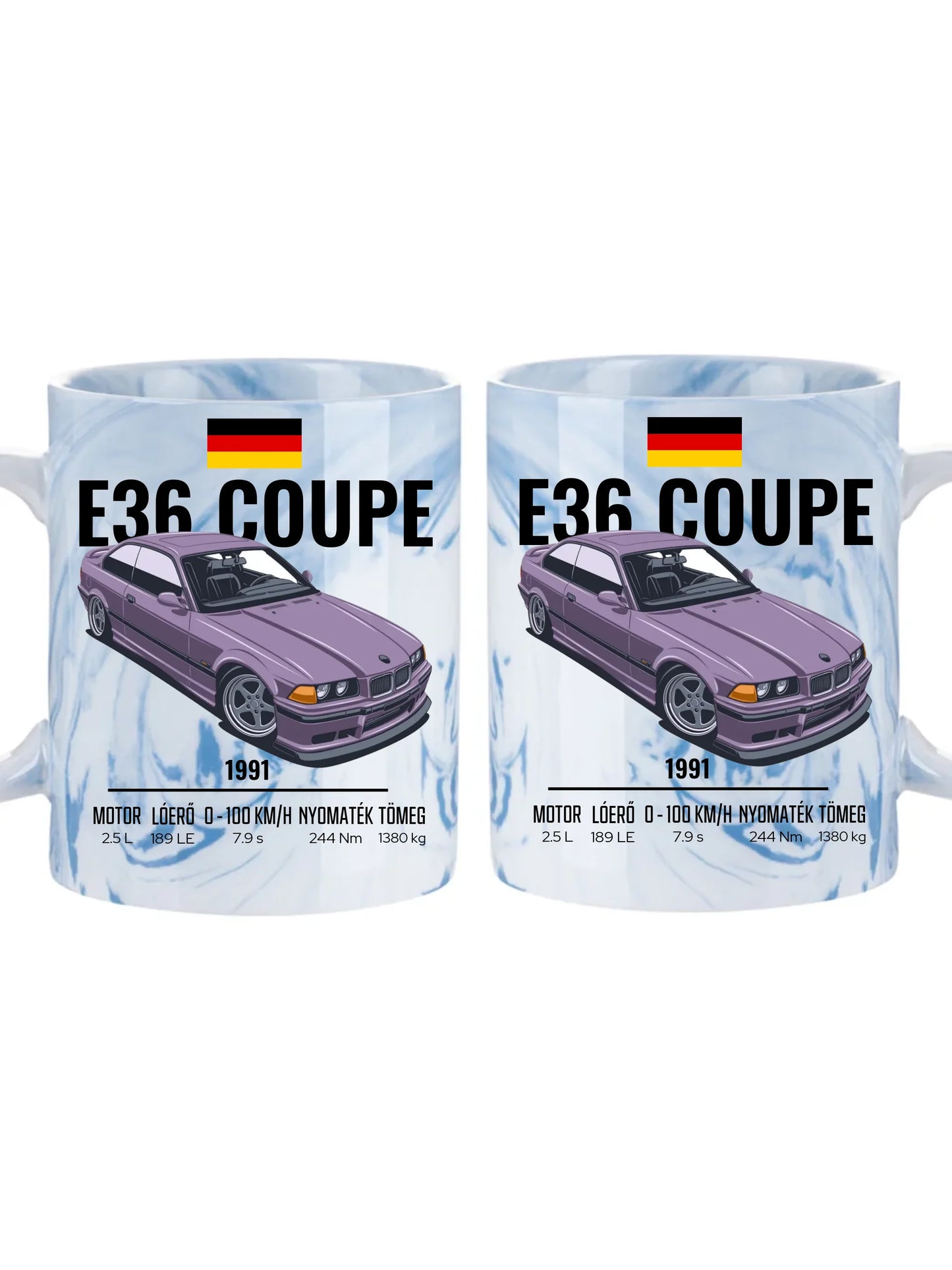 Autó illusztráció - E36 Coupe 66. - Egyedi személyre szabható bögre