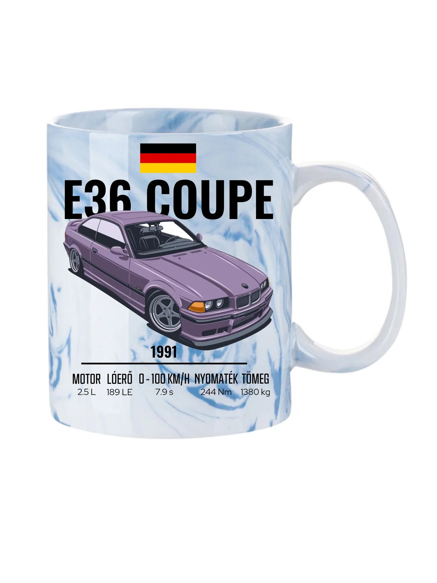 Autó illusztráció - E36 Coupe 66. - Egyedi személyre szabható bögre