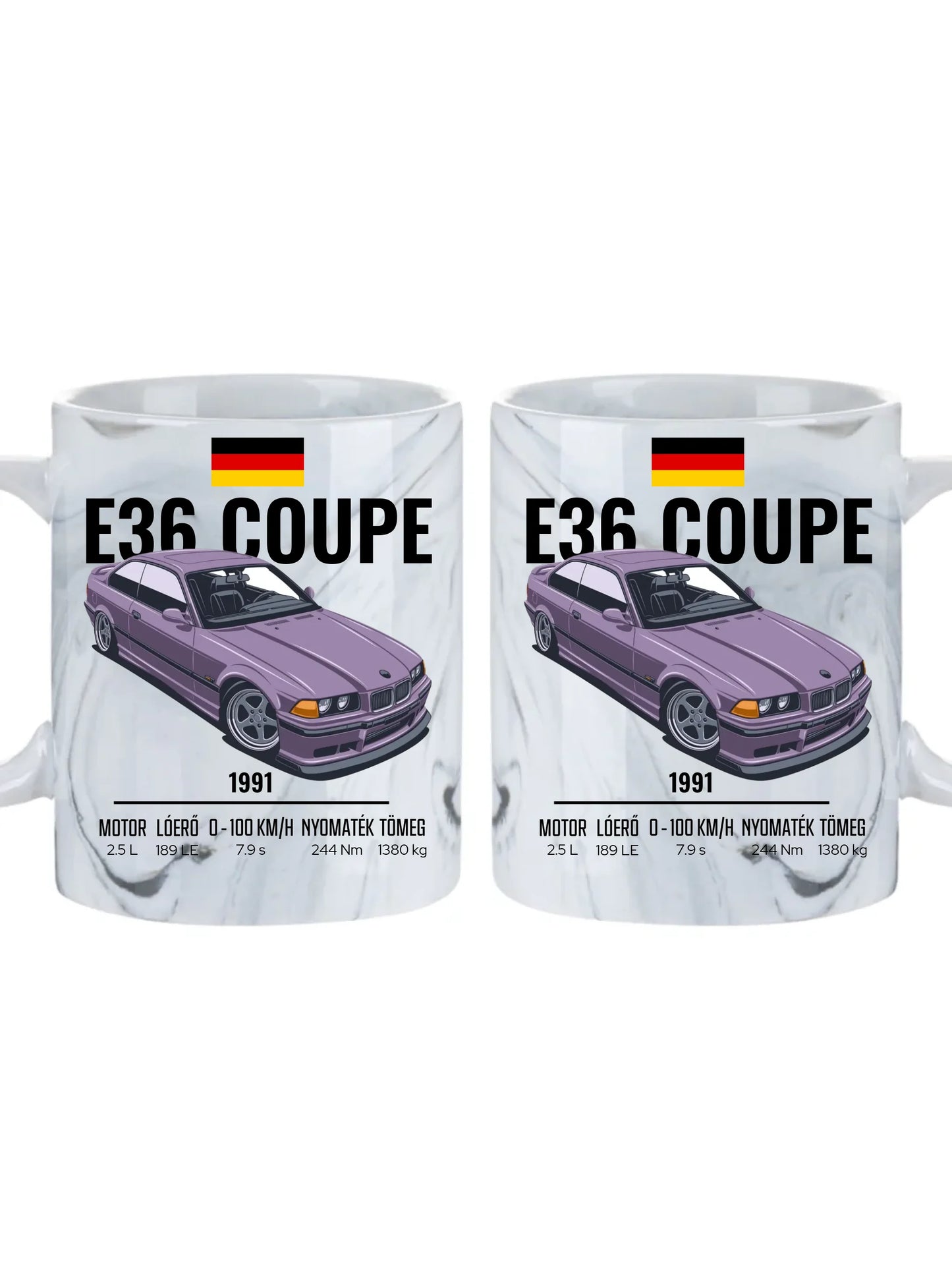 Autó illusztráció - E36 Coupe 66. - Egyedi személyre szabható bögre