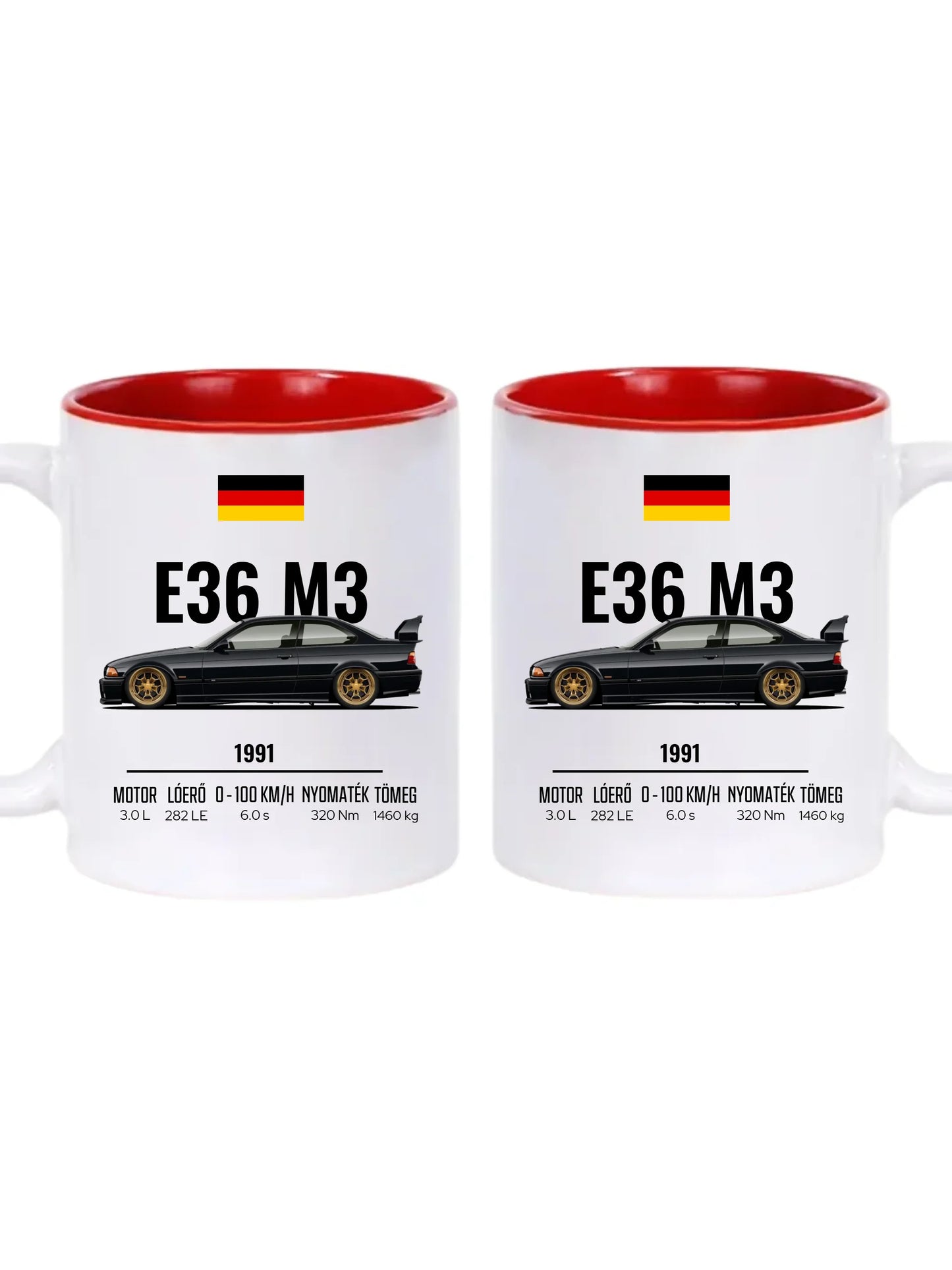 Autó illusztráció - E36 M3 67. - Egyedi személyre szabható bögre