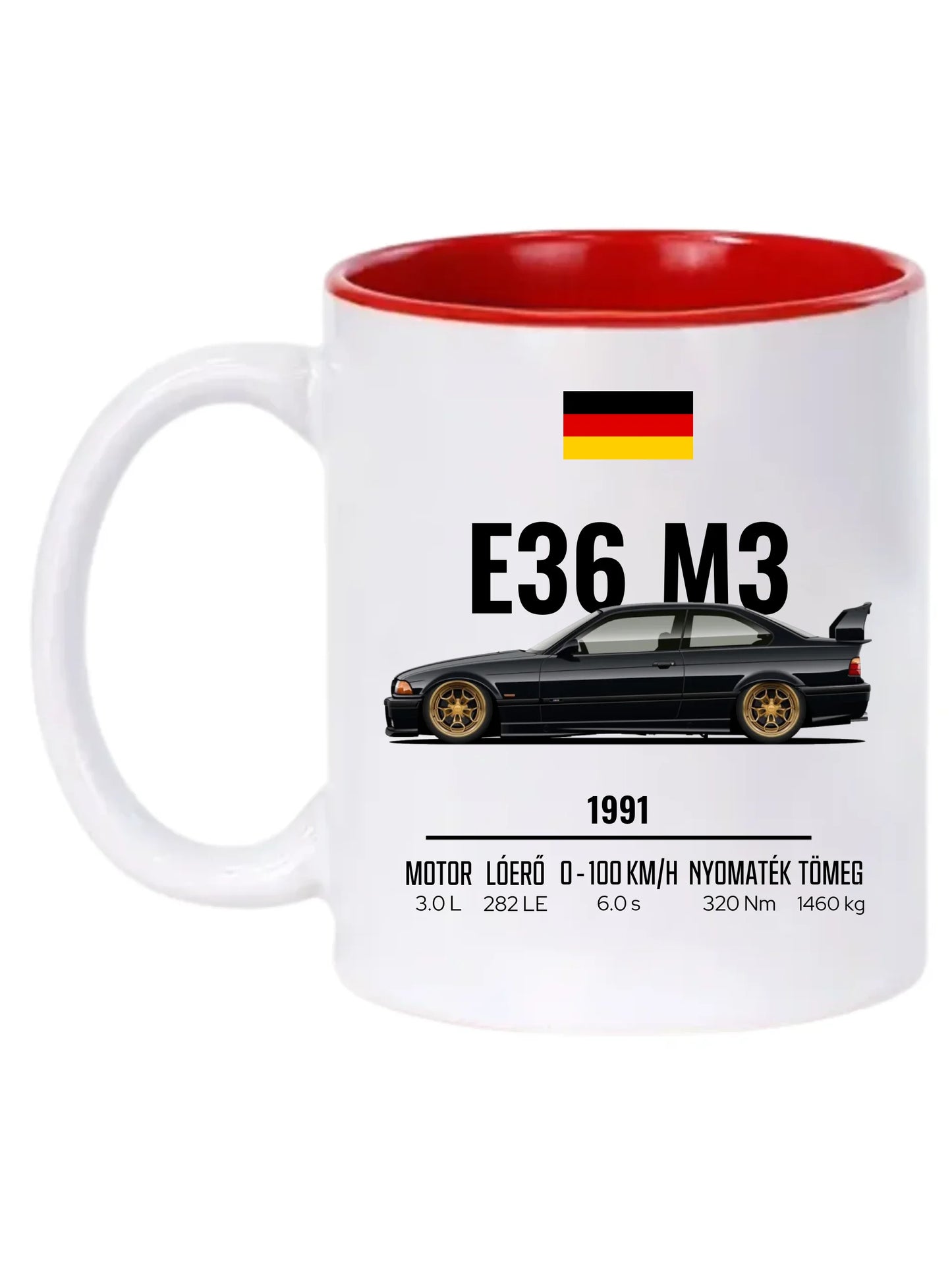 Autó illusztráció - E36 M3 67. - Egyedi személyre szabható bögre