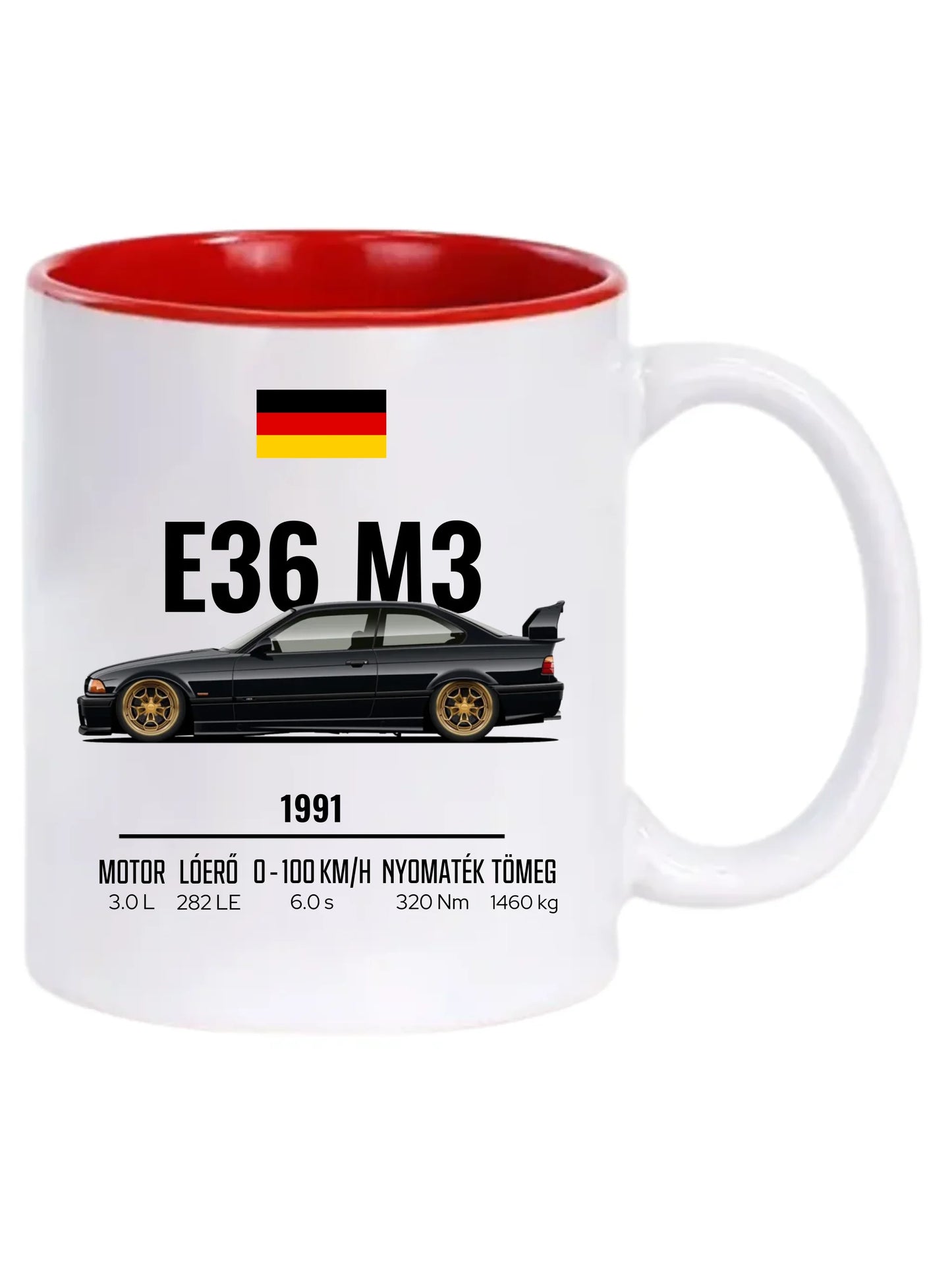 Autó illusztráció - E36 M3 67. - Egyedi személyre szabható bögre