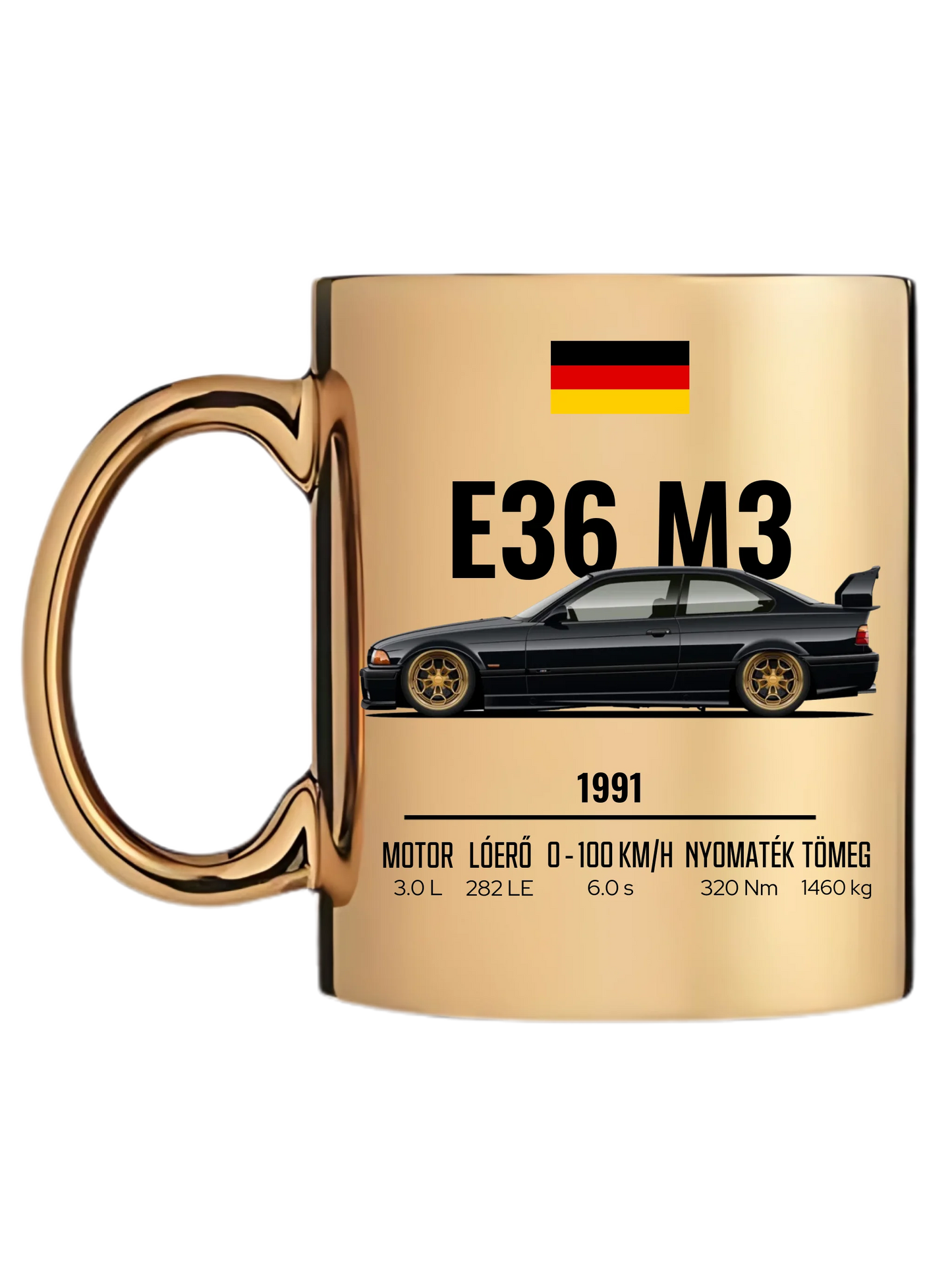 Autó illusztráció - E36 M3 67. - Egyedi személyre szabható bögre