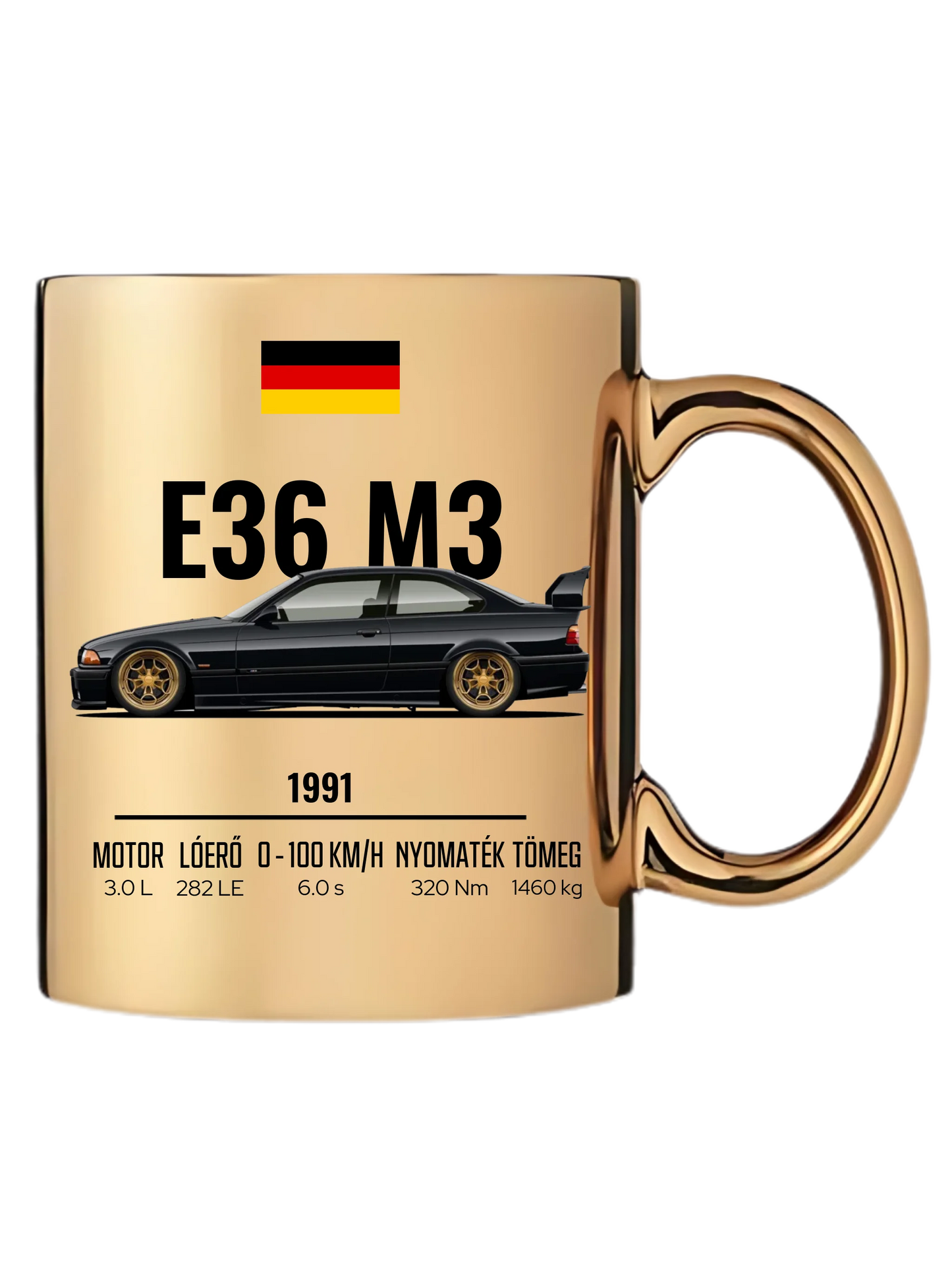 Autó illusztráció - E36 M3 67. - Egyedi személyre szabható bögre