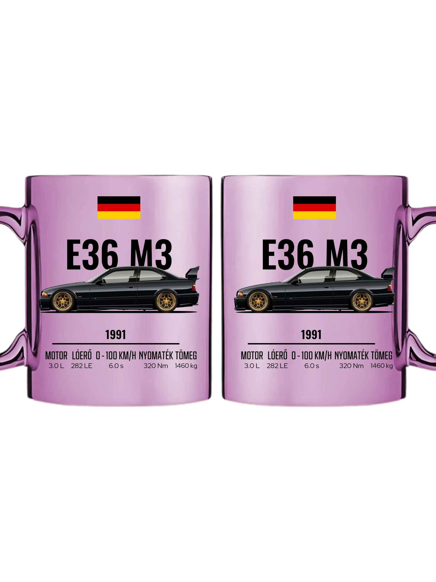 Autó illusztráció - E36 M3 67. - Egyedi személyre szabható bögre