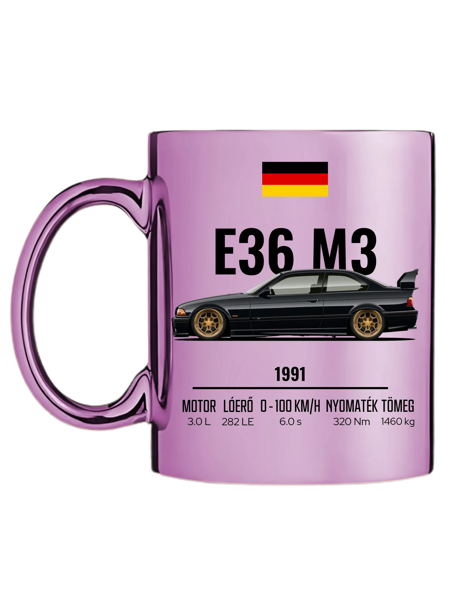 Autó illusztráció - E36 M3 67. - Egyedi személyre szabható bögre