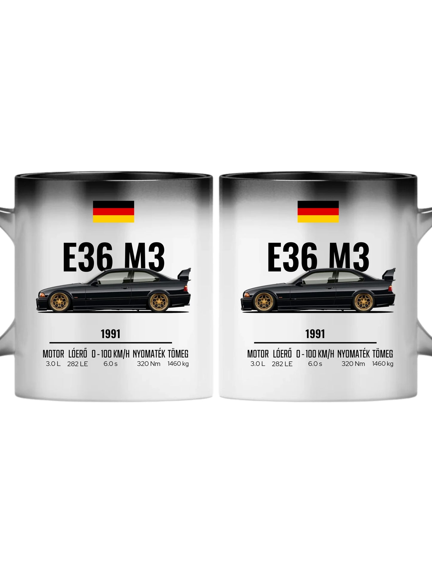 Autó illusztráció - E36 M3 67. - Egyedi személyre szabható bögre