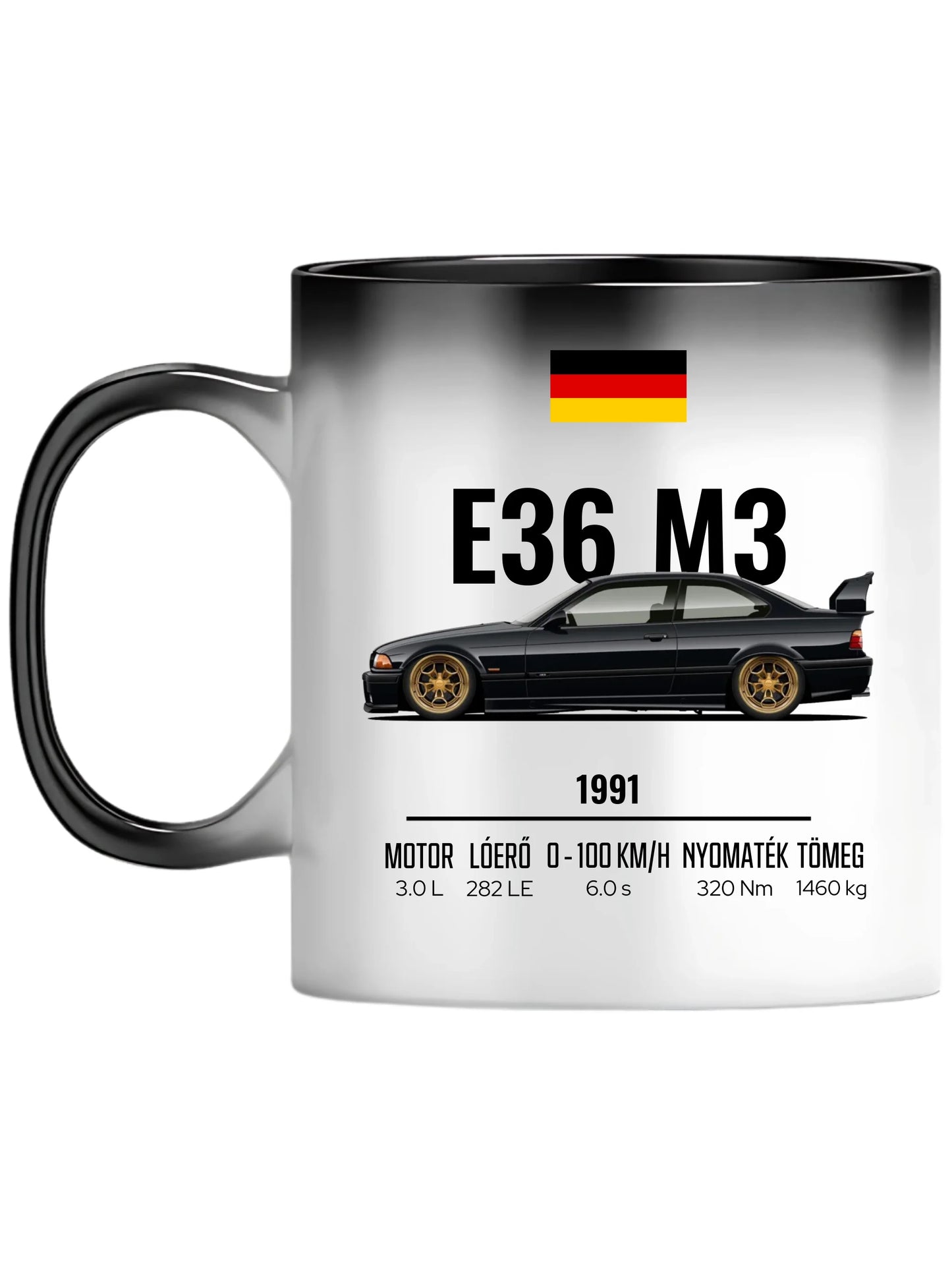 Autó illusztráció - E36 M3 67. - Egyedi személyre szabható bögre