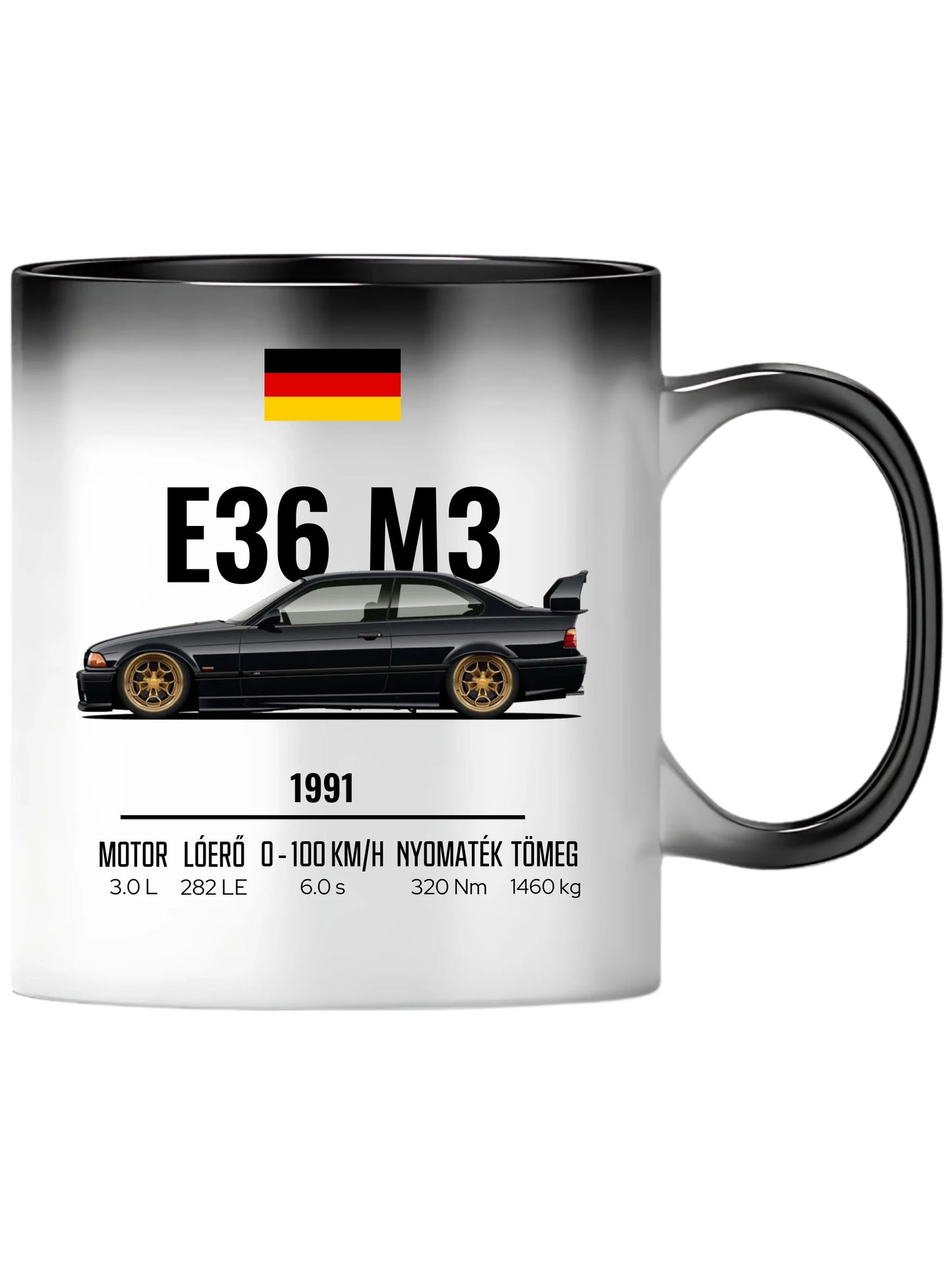 Autó illusztráció - E36 M3 67. - Egyedi személyre szabható bögre