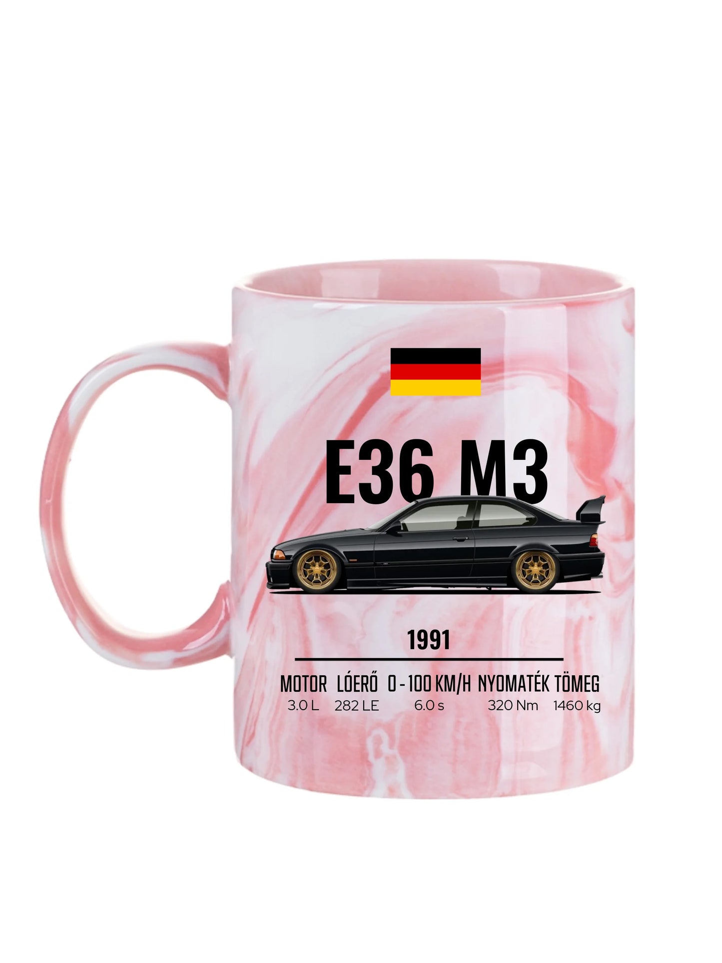 Autó illusztráció - E36 M3 67. - Egyedi személyre szabható bögre