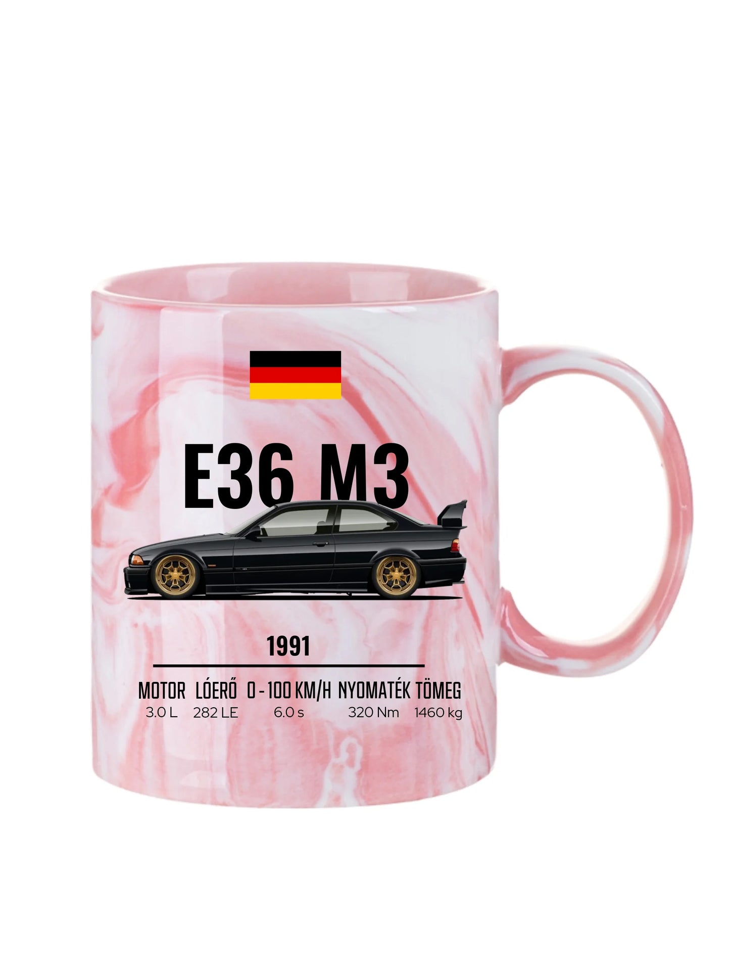 Autó illusztráció - E36 M3 67. - Egyedi személyre szabható bögre