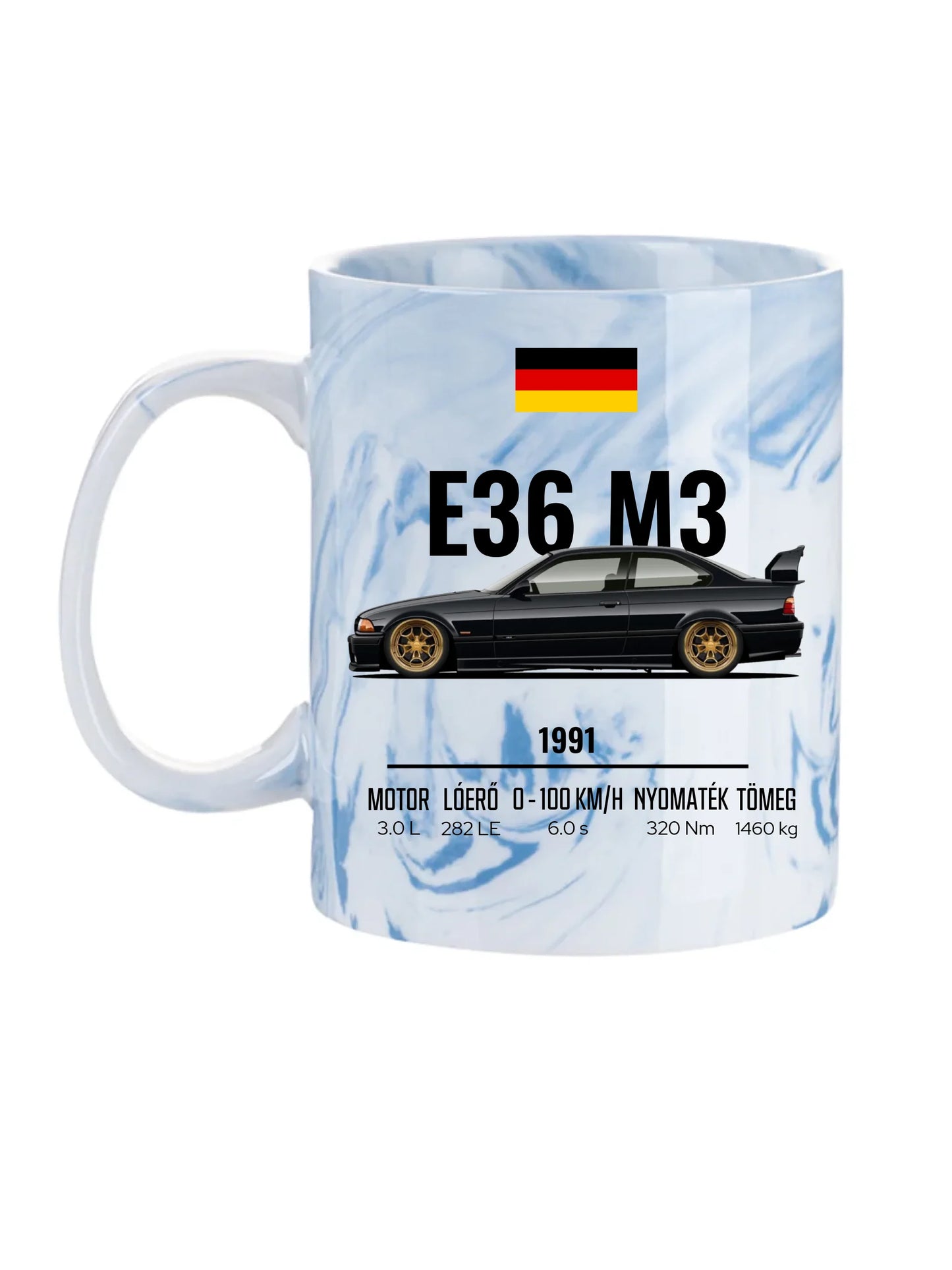 Autó illusztráció - E36 M3 67. - Egyedi személyre szabható bögre