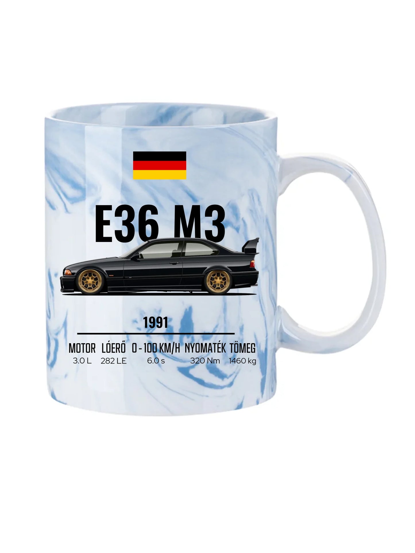 Autó illusztráció - E36 M3 67. - Egyedi személyre szabható bögre
