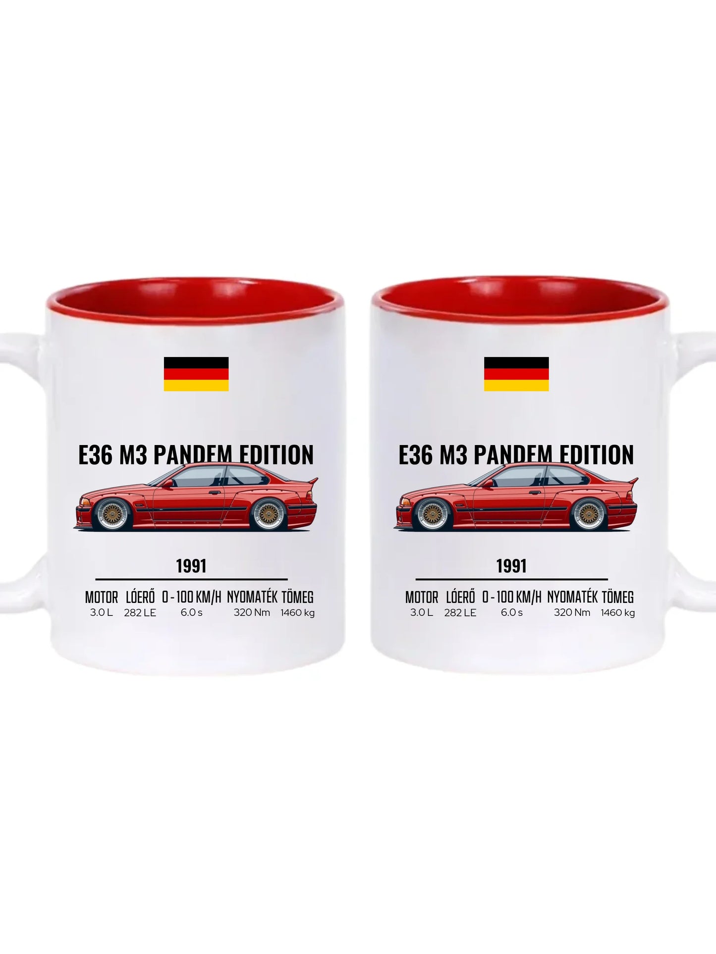 Autó illusztráció - E36 M3 Pandem Edition 68. - Egyedi személyre szabható bögre