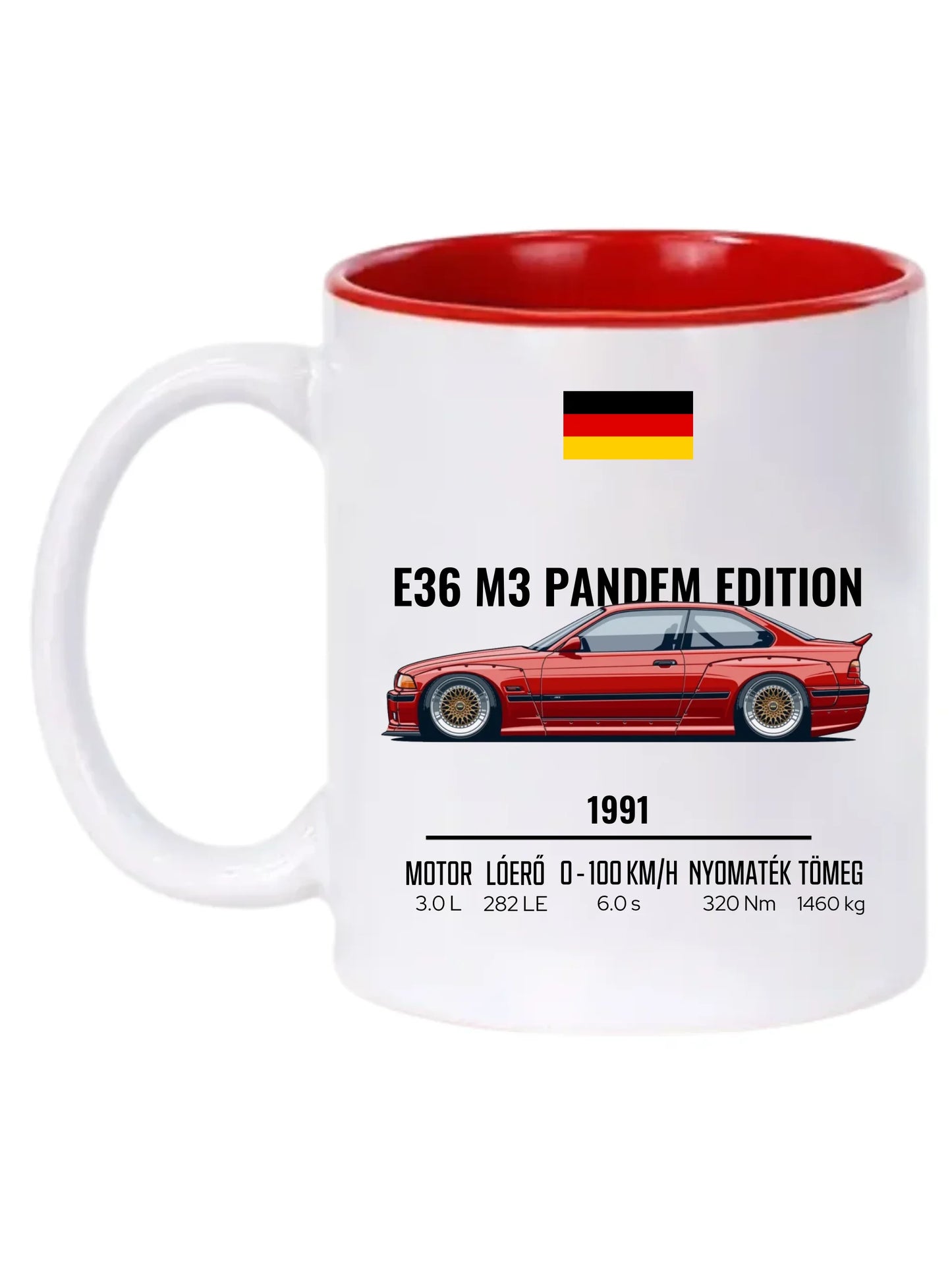 Autó illusztráció - E36 M3 Pandem Edition 68. - Egyedi személyre szabható bögre