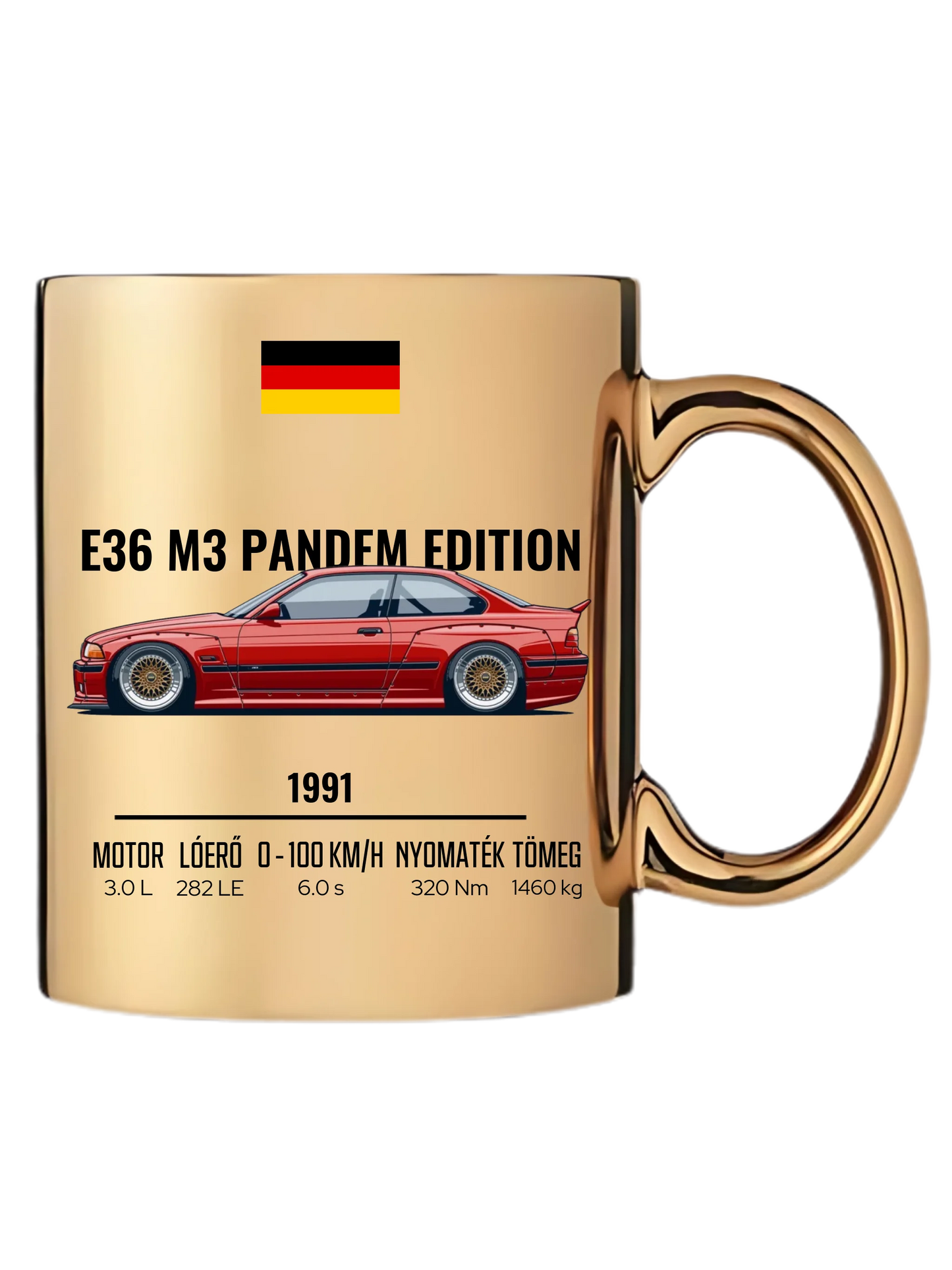 Autó illusztráció - E36 M3 Pandem Edition 68. - Egyedi személyre szabható bögre