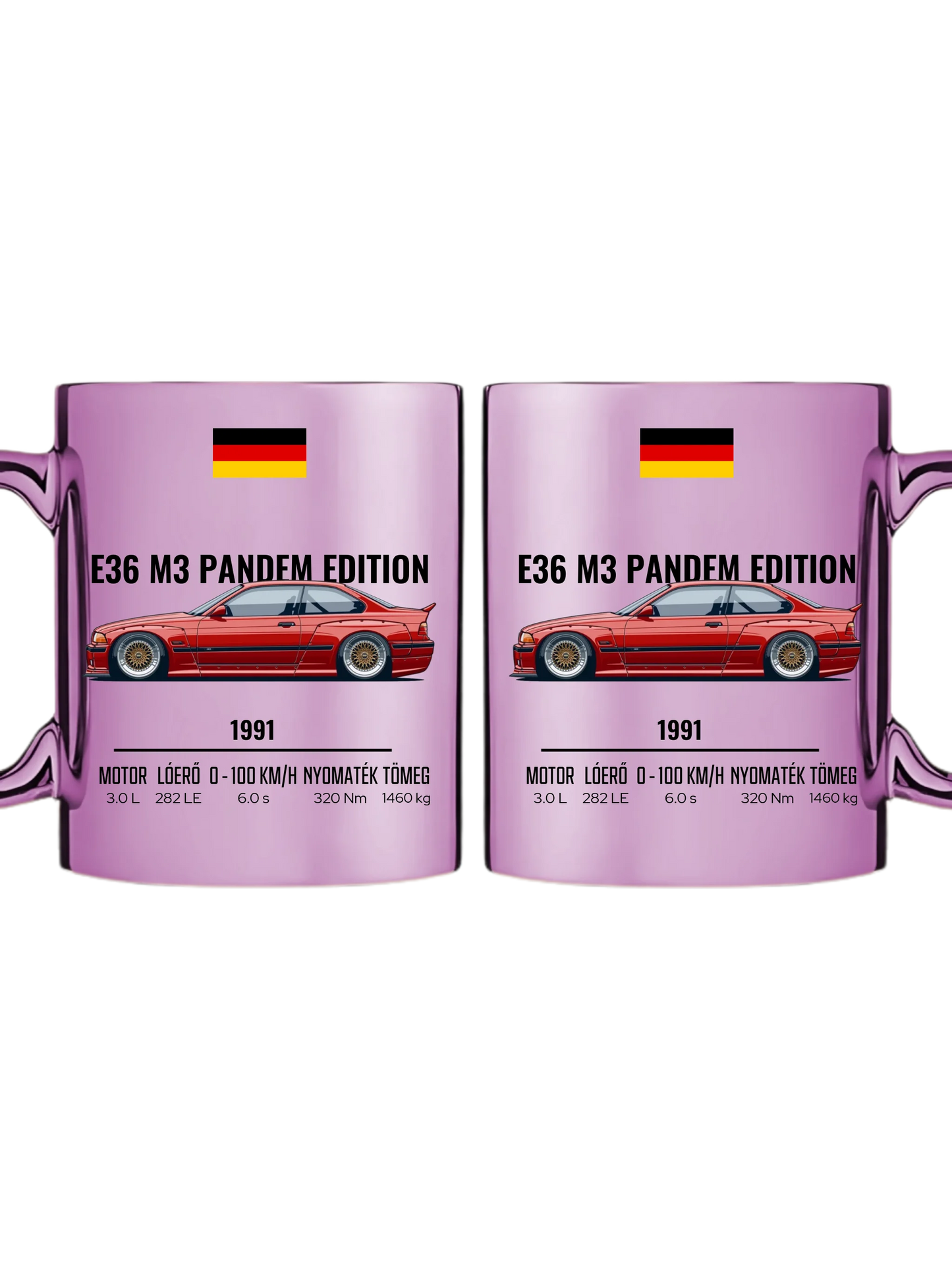 Autó illusztráció - E36 M3 Pandem Edition 68. - Egyedi személyre szabható bögre