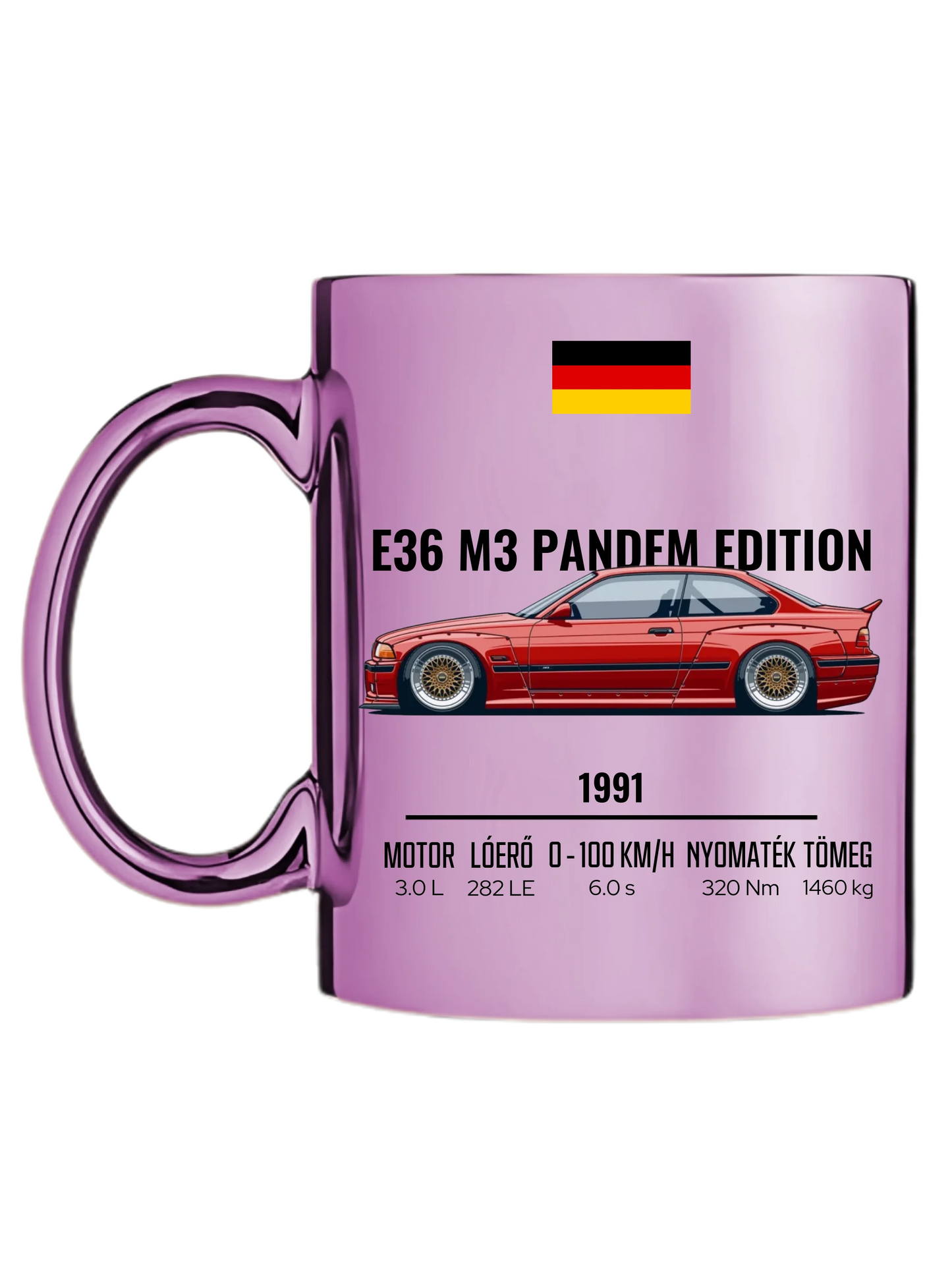 Autó illusztráció - E36 M3 Pandem Edition 68. - Egyedi személyre szabható bögre