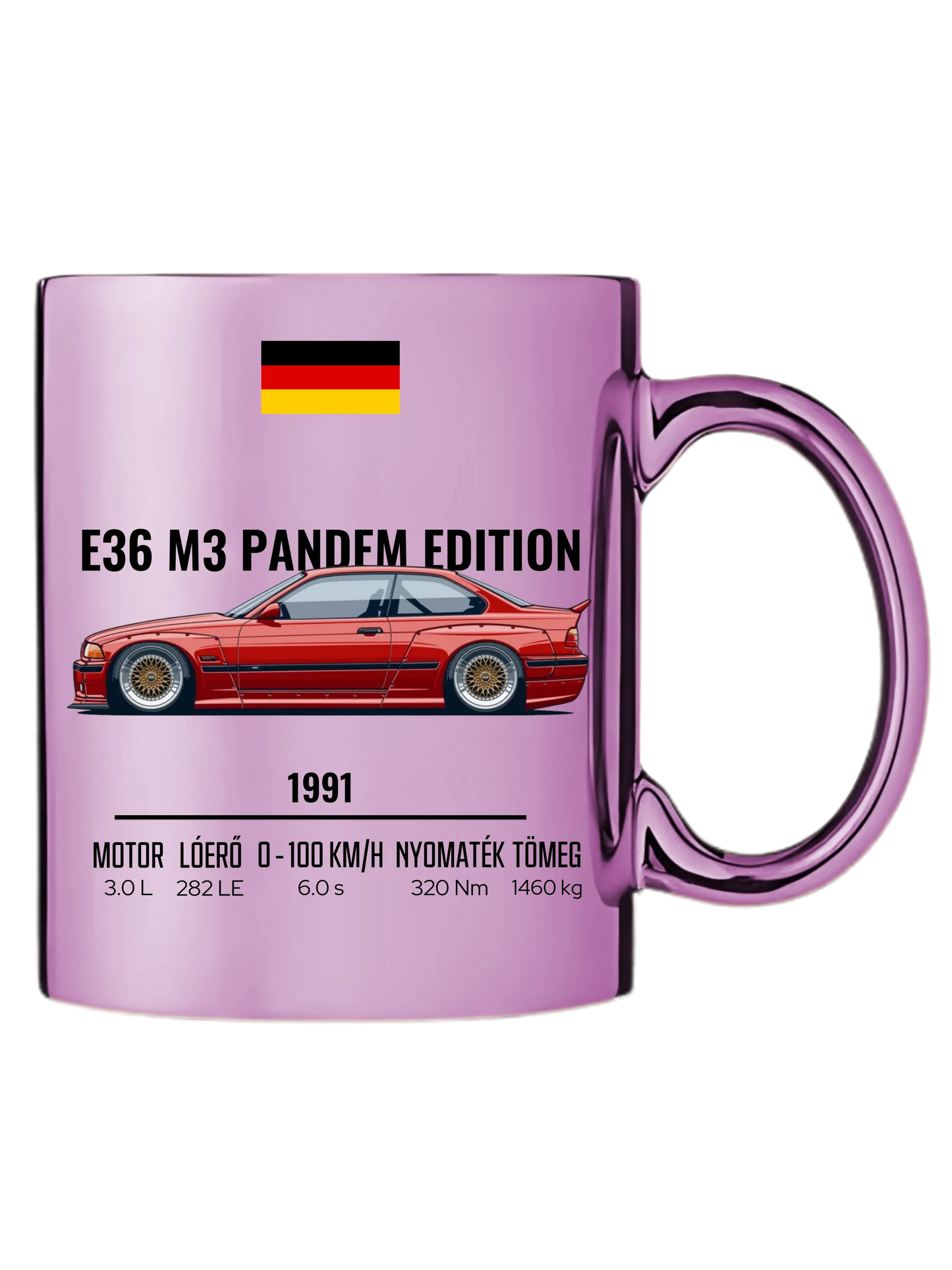 Autó illusztráció - E36 M3 Pandem Edition 68. - Egyedi személyre szabható bögre