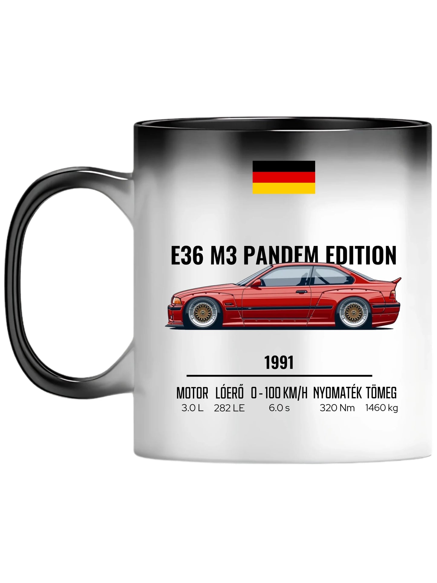 Autó illusztráció - E36 M3 Pandem Edition 68. - Egyedi személyre szabható bögre
